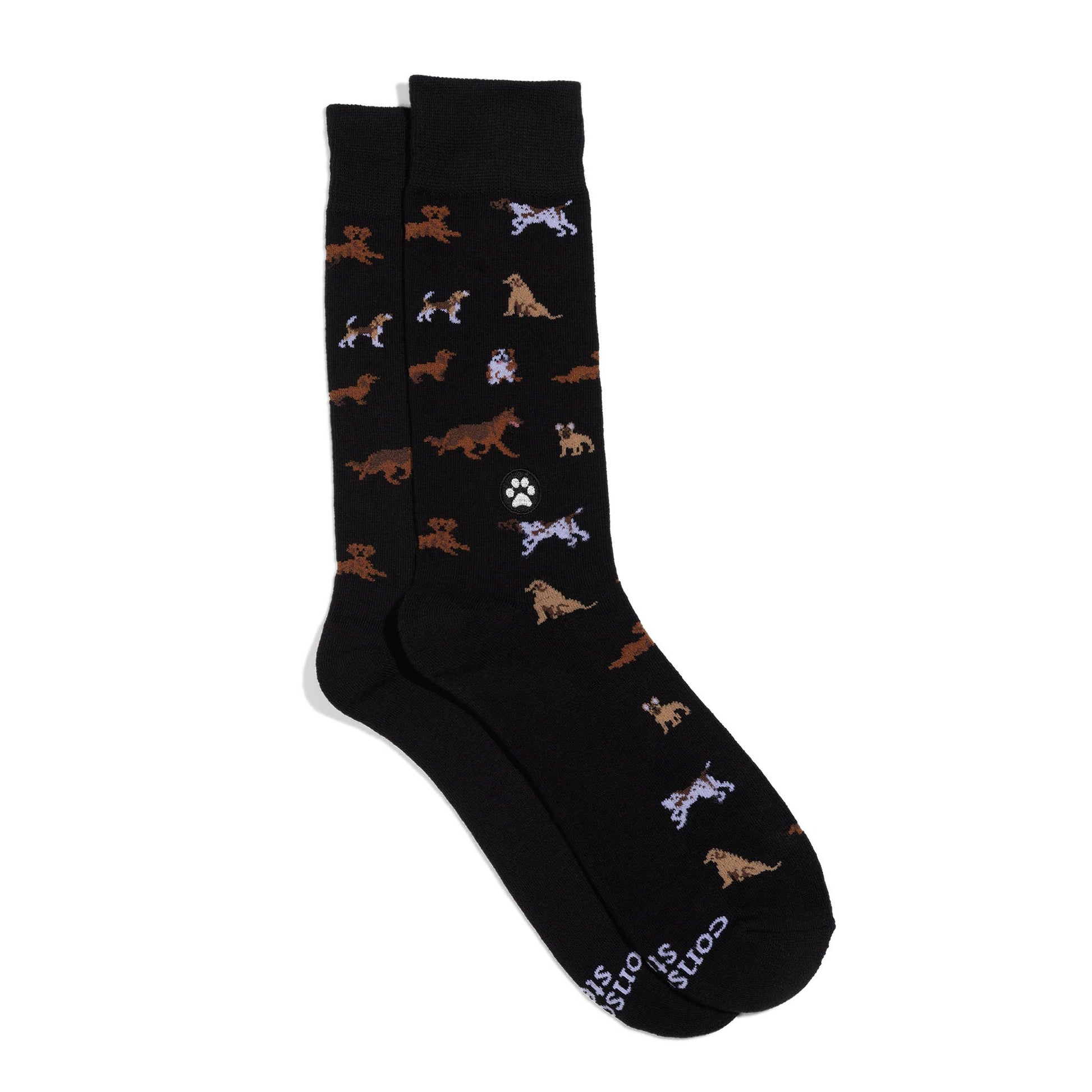 Men's Socks that Save Dogs (Paw Parade) | Fair Trade | Fits Men's Sizes 8.5-13-Conscious Step-The Bullish Store