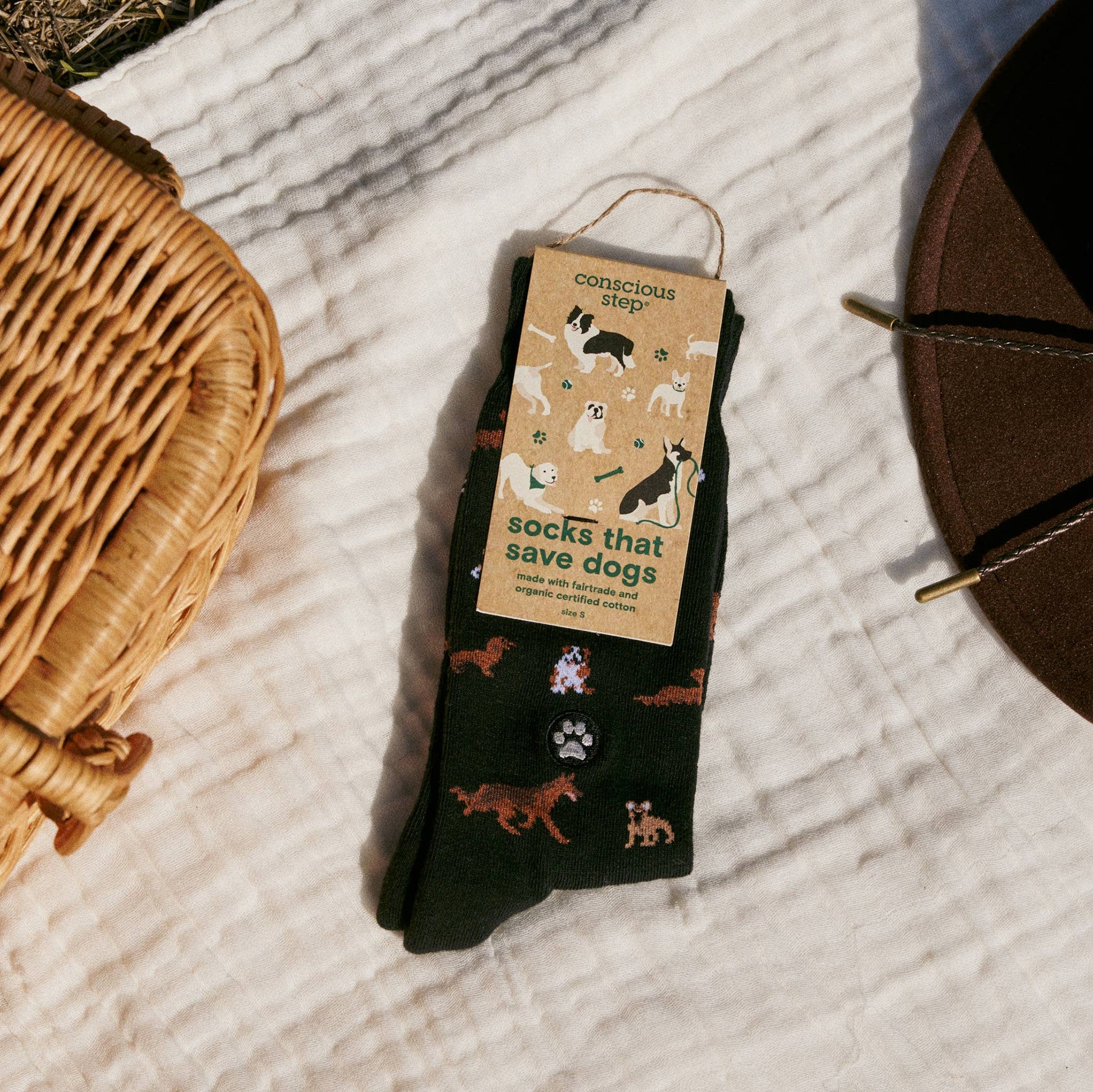 Men's Socks that Save Dogs (Paw Parade) | Fair Trade | Fits Men's Sizes 8.5-13-Conscious Step-The Bullish Store