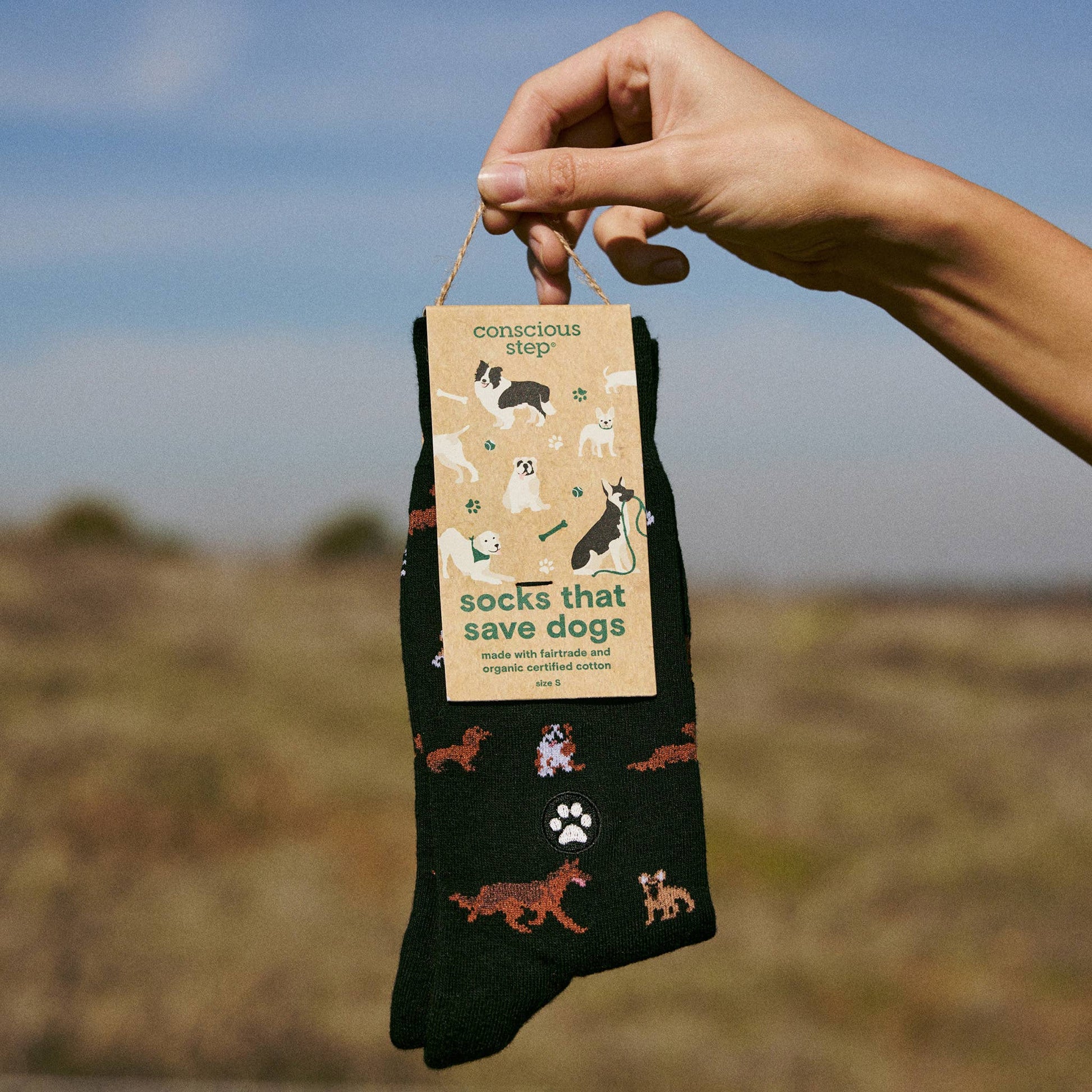Men's Socks that Save Dogs (Paw Parade) | Fair Trade | Fits Men's Sizes 8.5-13-Conscious Step-The Bullish Store