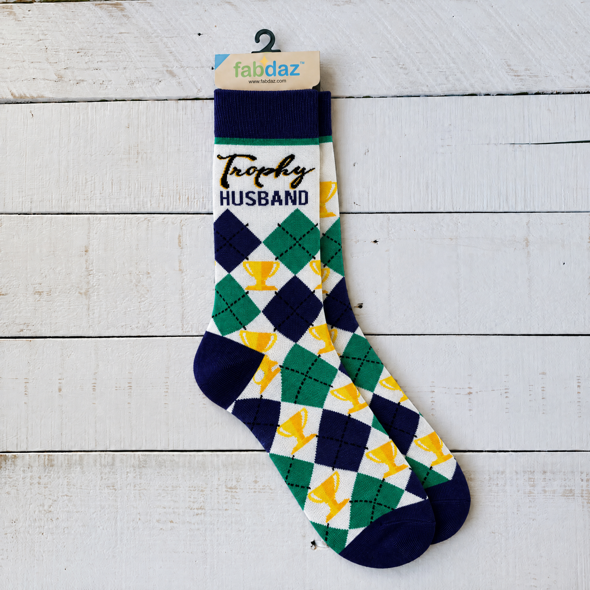 Men's Trophy Husband Crew Socks-Fabdaz-The Bullish Store