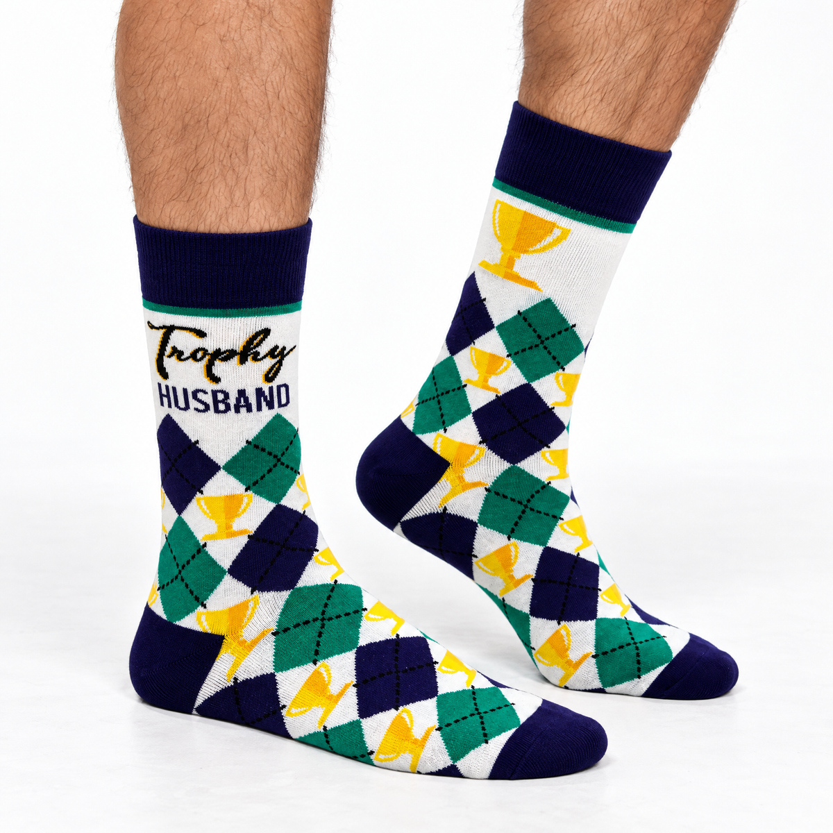 Men's Trophy Husband Crew Socks-Fabdaz-The Bullish Store