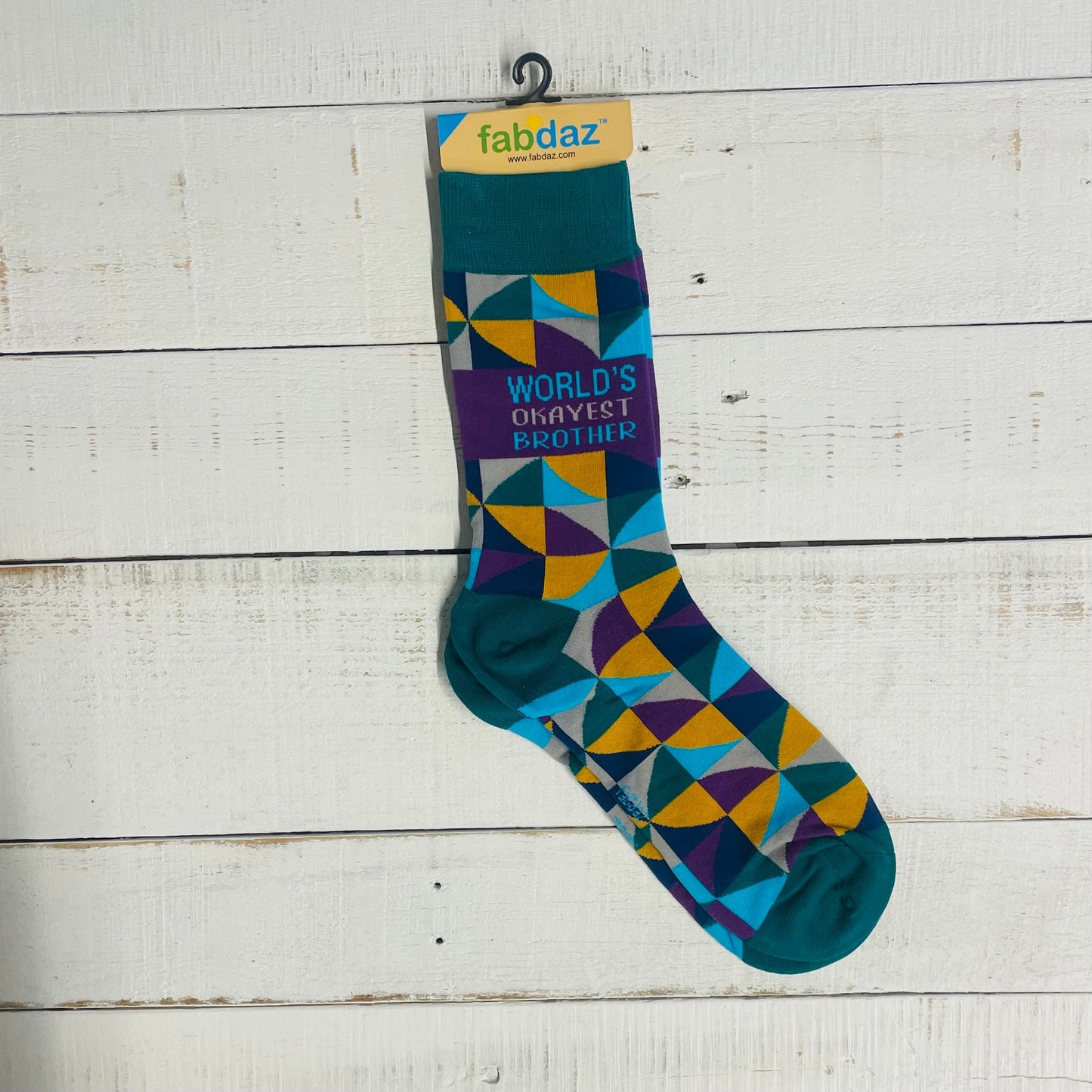 Men's World's Okayest Brother Novelty Crew Socks