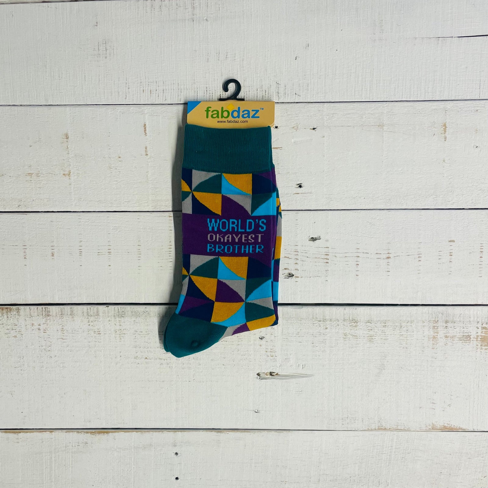 Men's World's Okayest Brother Novelty Crew Socks