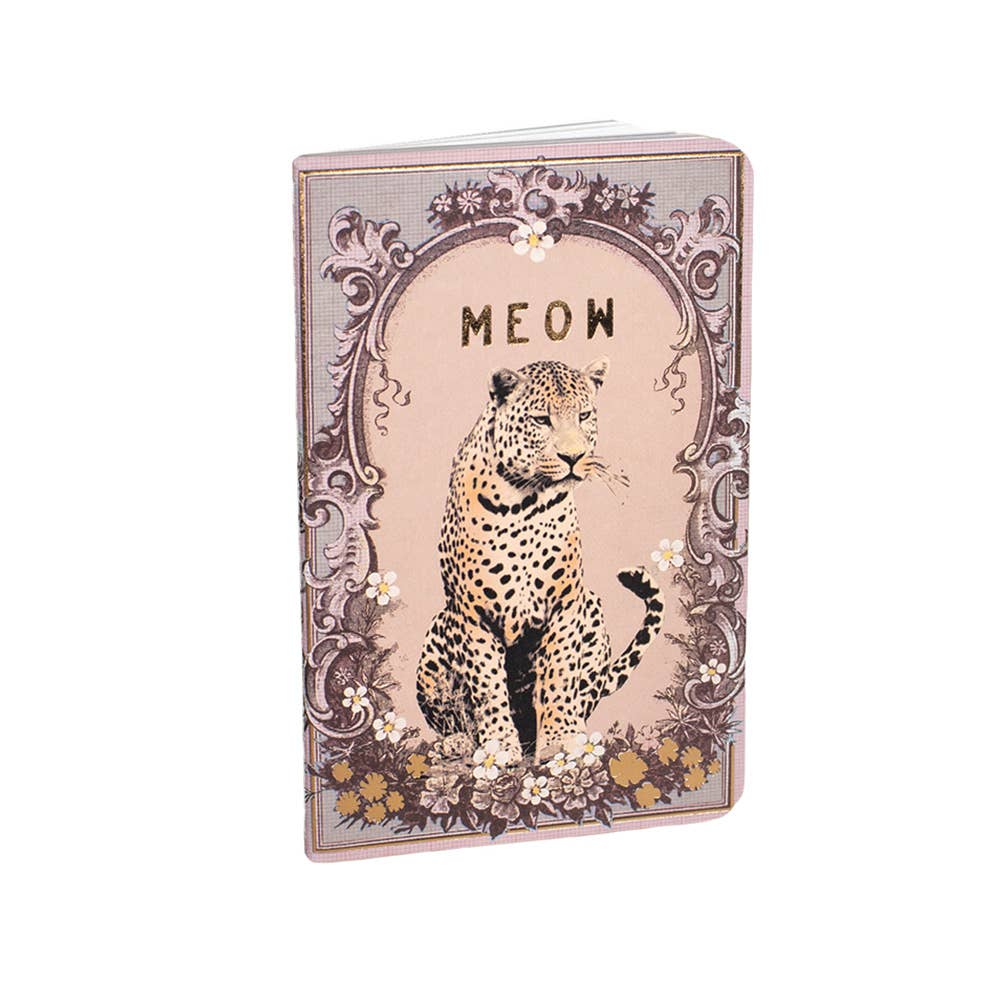 Meow Leopard Mini Book | Saddle-Stitched Pocket Notebook
