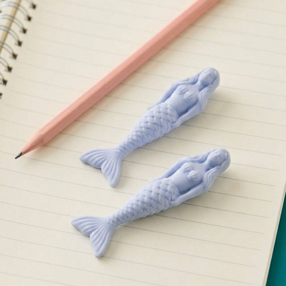 Mermaid Erasers 4 Pack - lifestyle