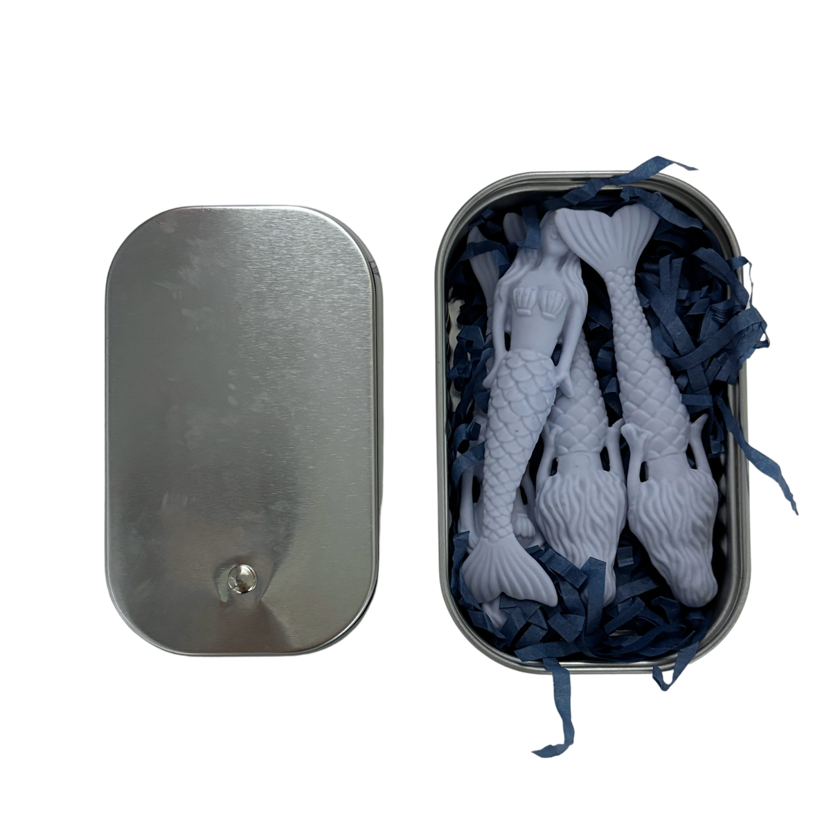 Mermaid Erasers 4 Pack | Tinned Sardine-Style Case | NPW-NPW-The Bullish Store