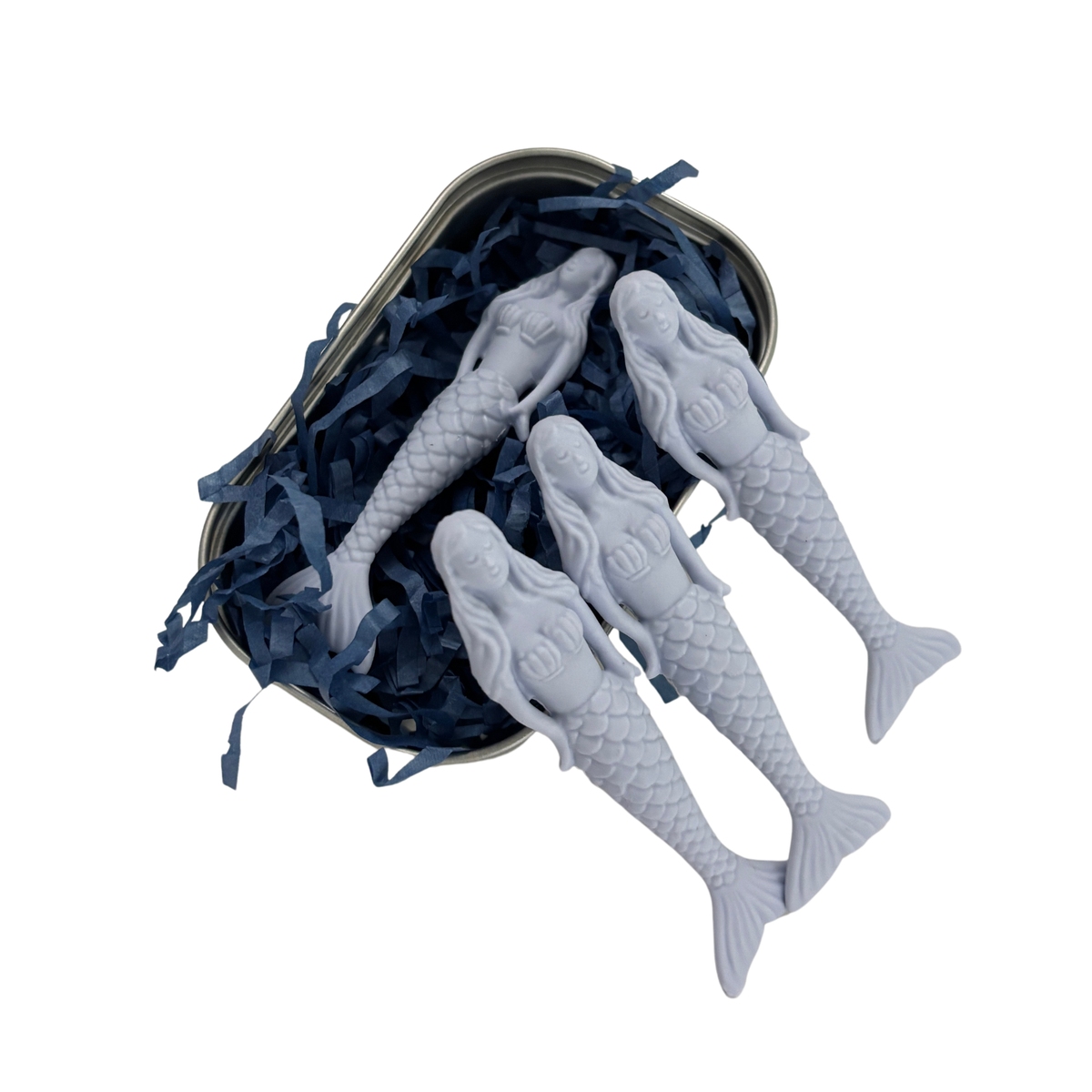 Mermaid Erasers 4 Pack | Tinned Sardine-Style Case | NPW-NPW-The Bullish Store
