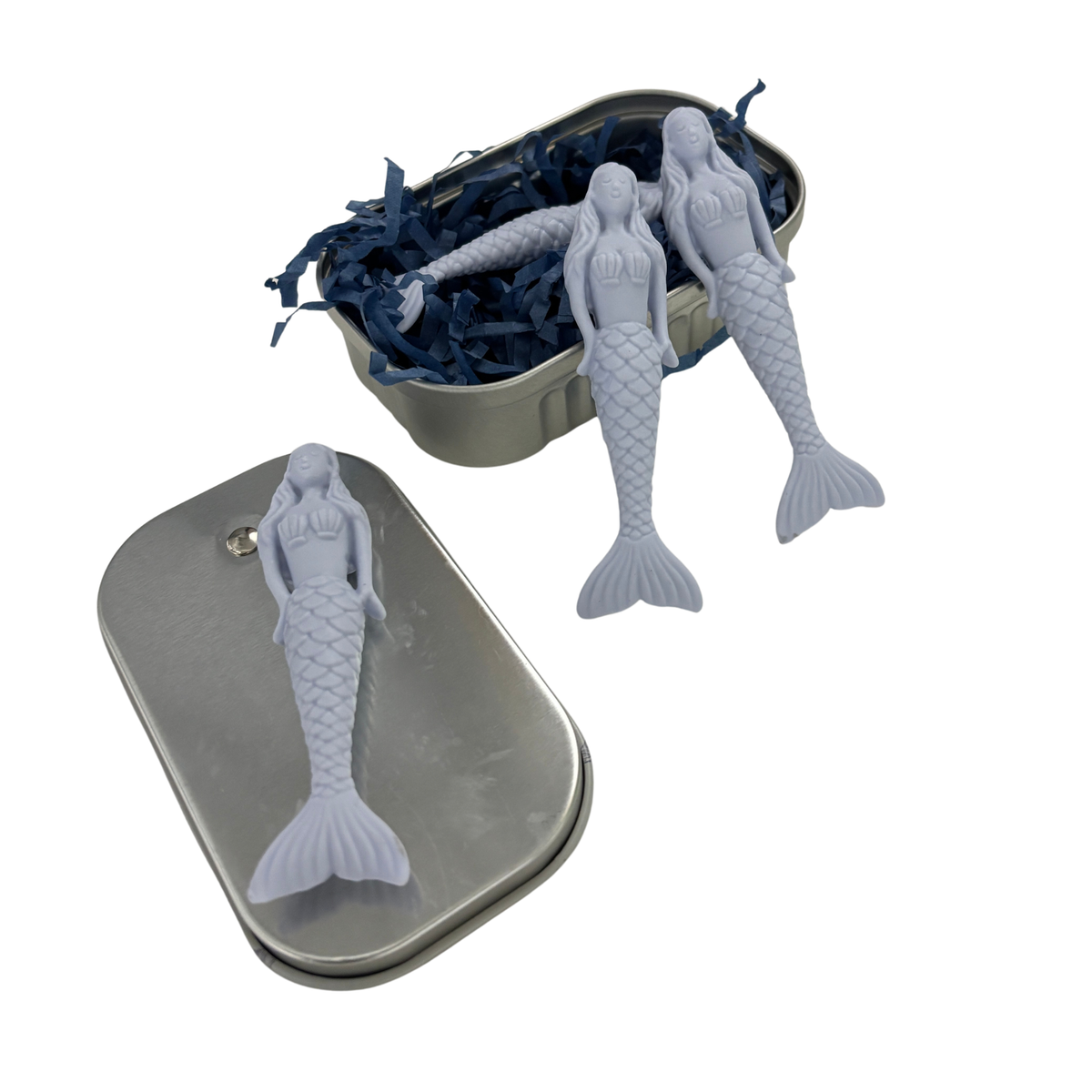 Mermaid Erasers 4 Pack | Tinned Sardine-Style Case | NPW-NPW-The Bullish Store