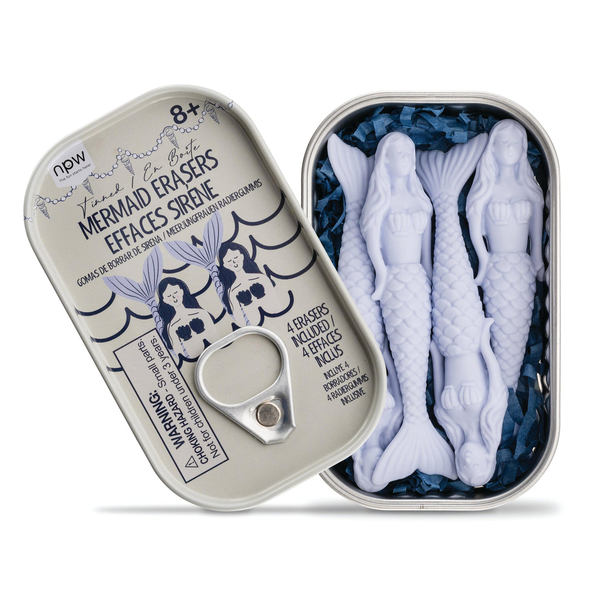 Mermaid Erasers 4 Pack - front