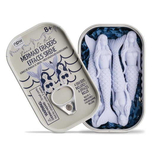 Mermaid Erasers 4 Pack - front