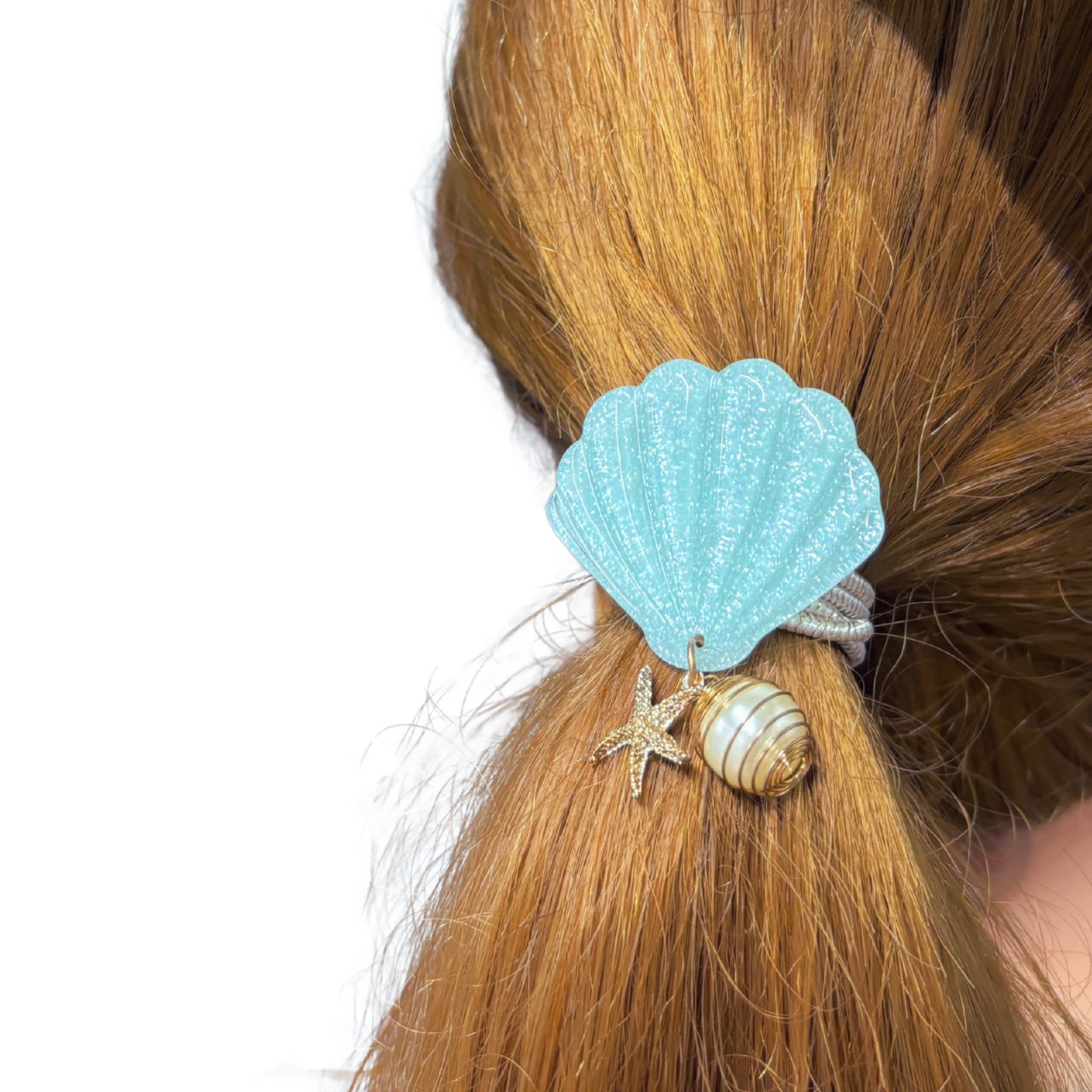 Mermaid Parade Double Hair Tie with Glitter Shell