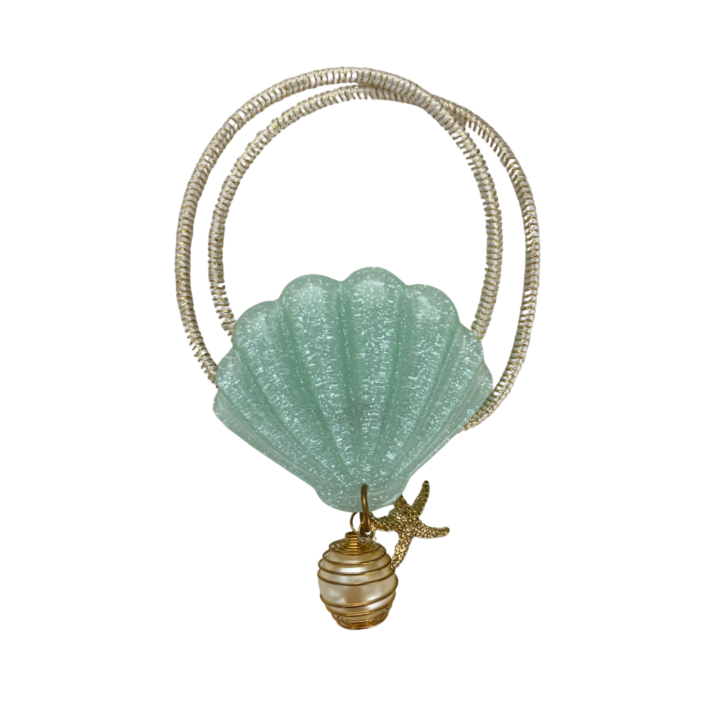 Mermaid Parade Double Hair Tie with Glitter Shell