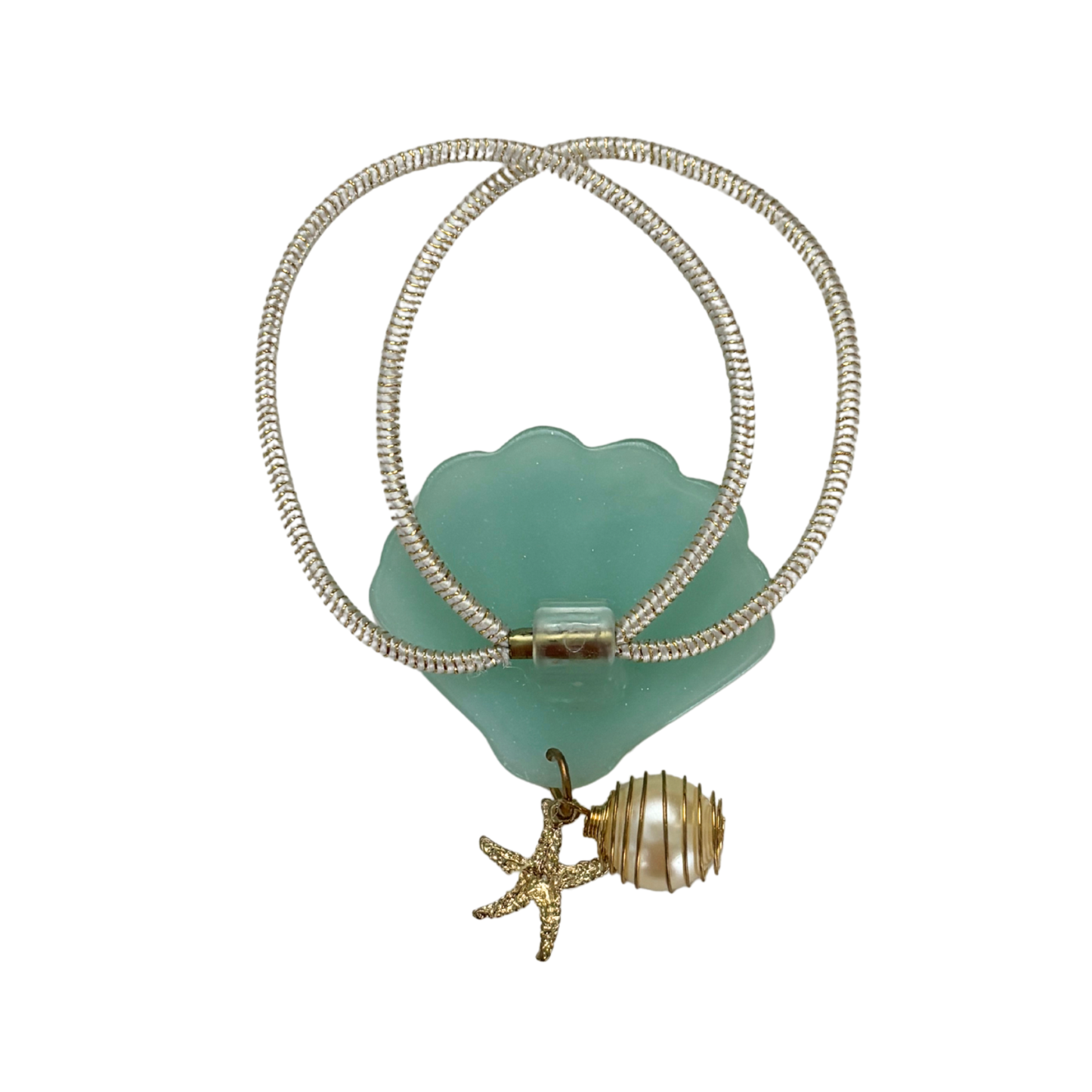 Mermaid Parade Double Hair Tie with Glitter Shell