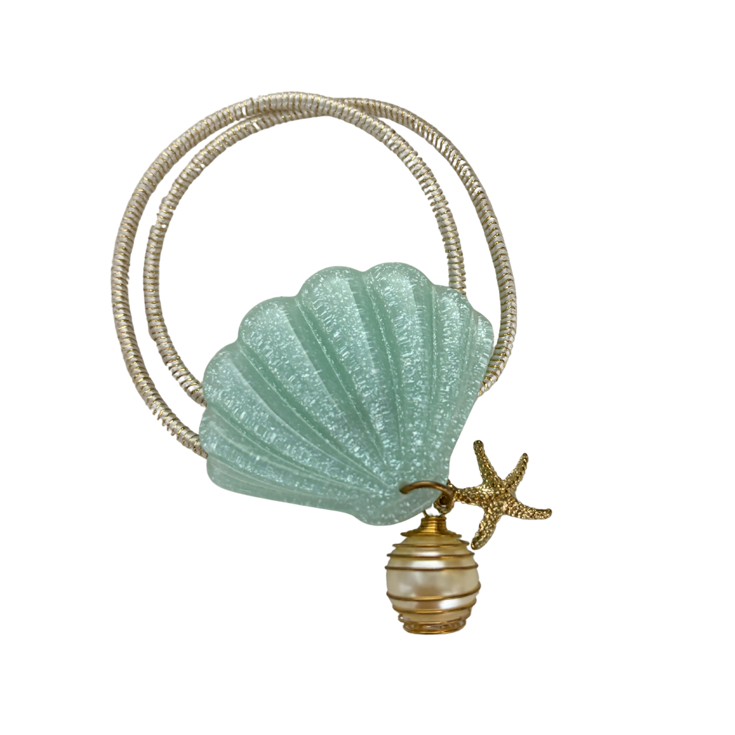 Mermaid Parade Double Hair Tie with Glitter Shell