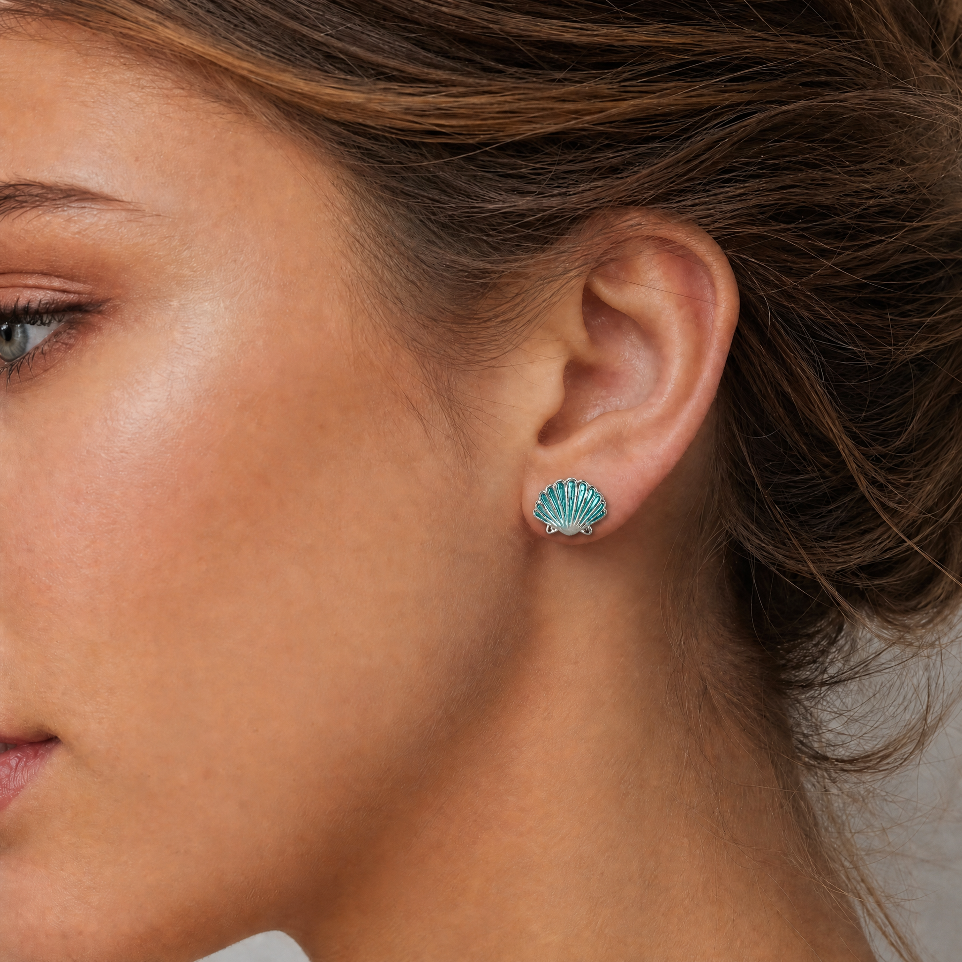 Mermaid Stud Earrings Mismatched Set of 4 | Pearl, Sea Star, Shell & Mermaid Shell-Paper & Quartz-The Bullish Store