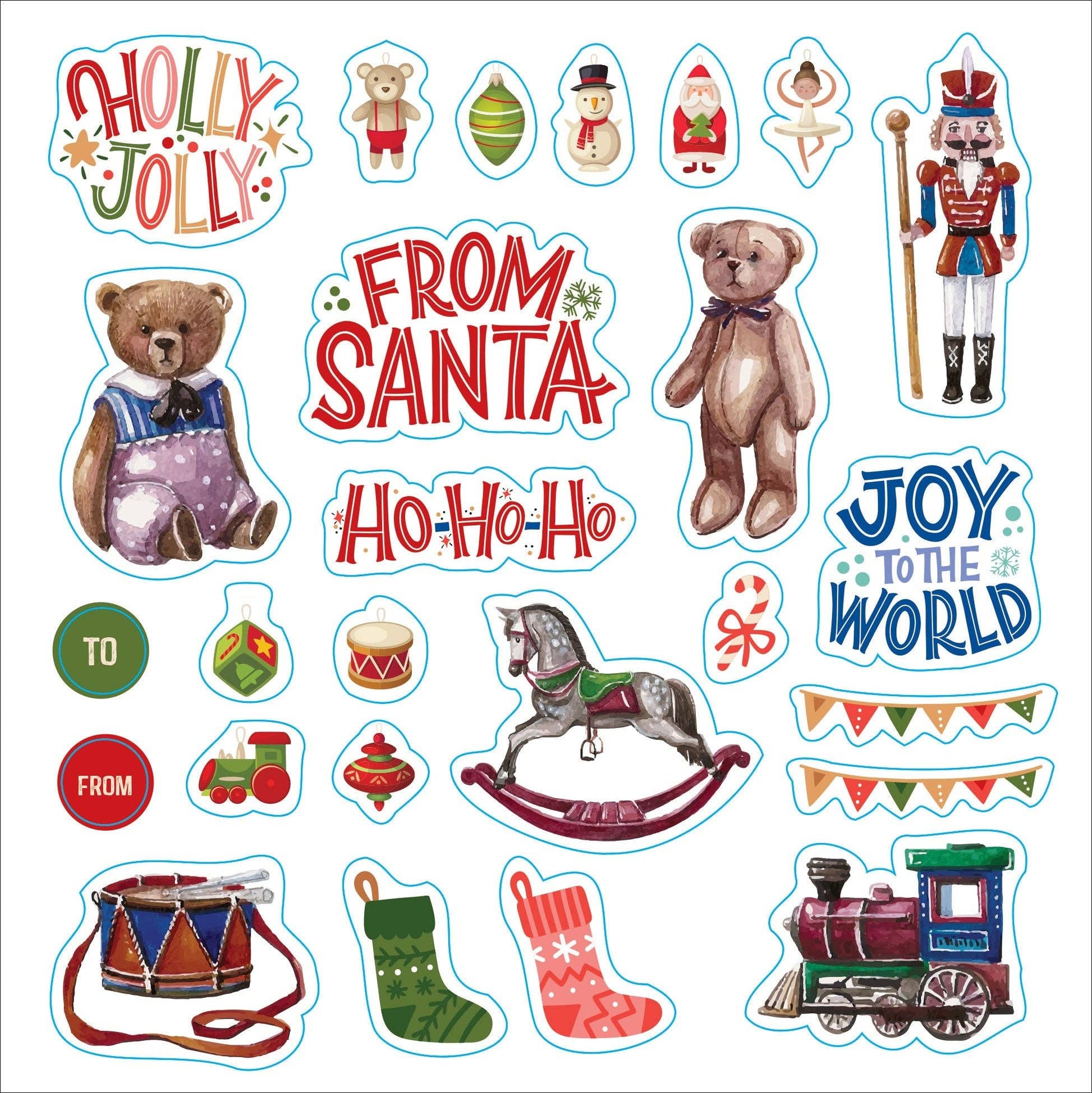 Merry & Bright Christmas A Festive Sticker Book | Over 500 Vintage Holiday Decals