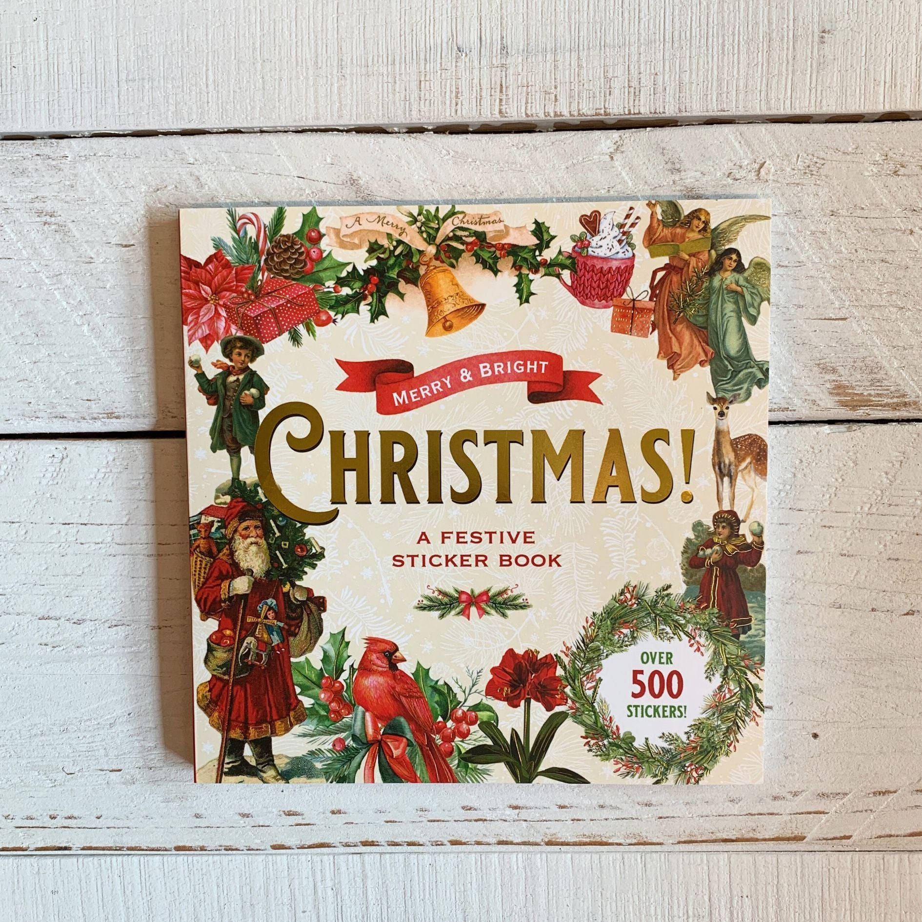 Merry & Bright Christmas A Festive Sticker Book | Over 500 Vintage Holiday Decals