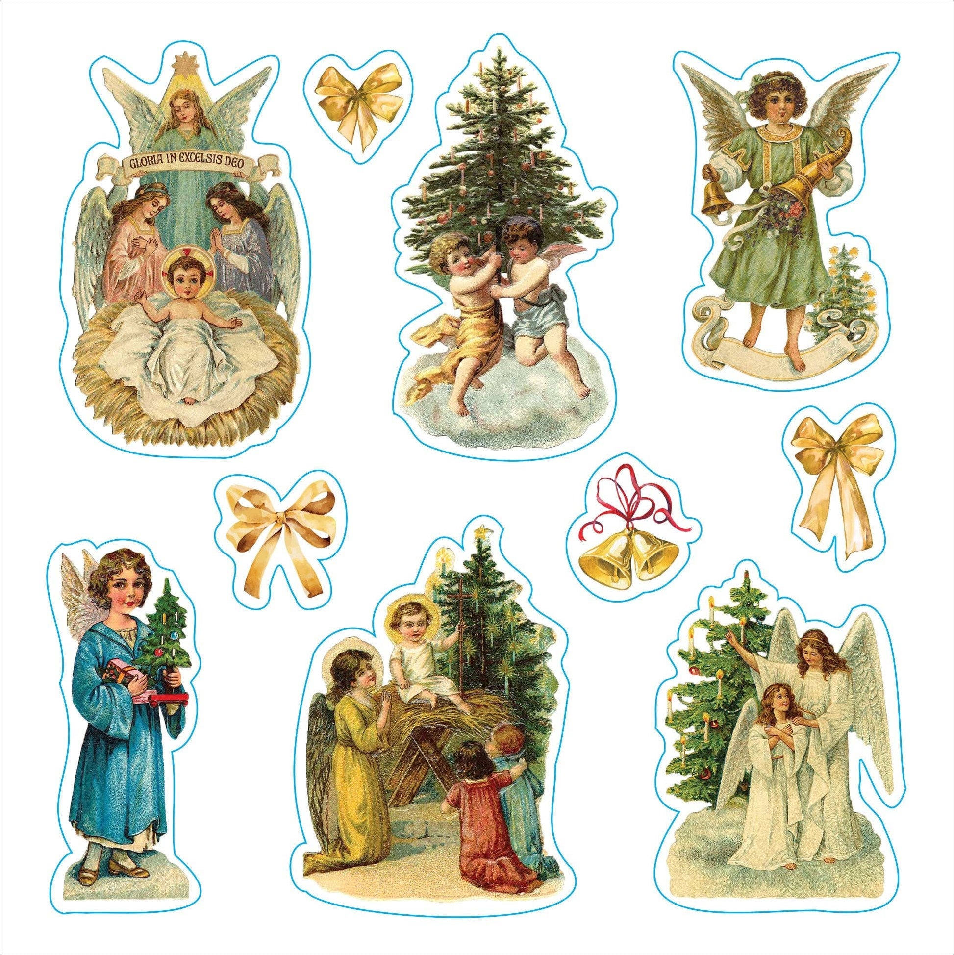 Merry & Bright Christmas A Festive Sticker Book | Over 500 Vintage Holiday Decals