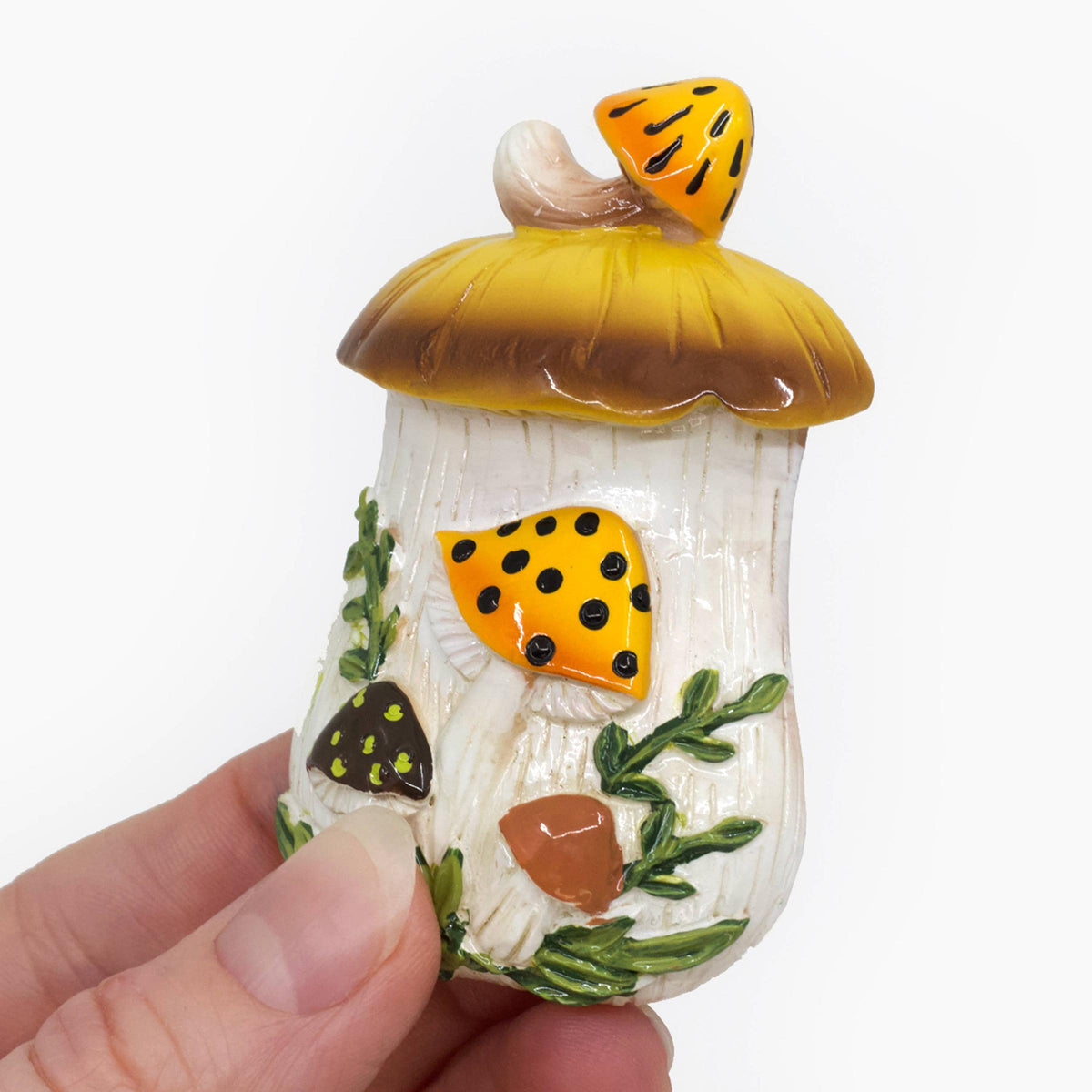Merry Mushroom Fridge Magnet | Hand-Painted 70s Retro Resin-Twinkltoast-The Bullish Store