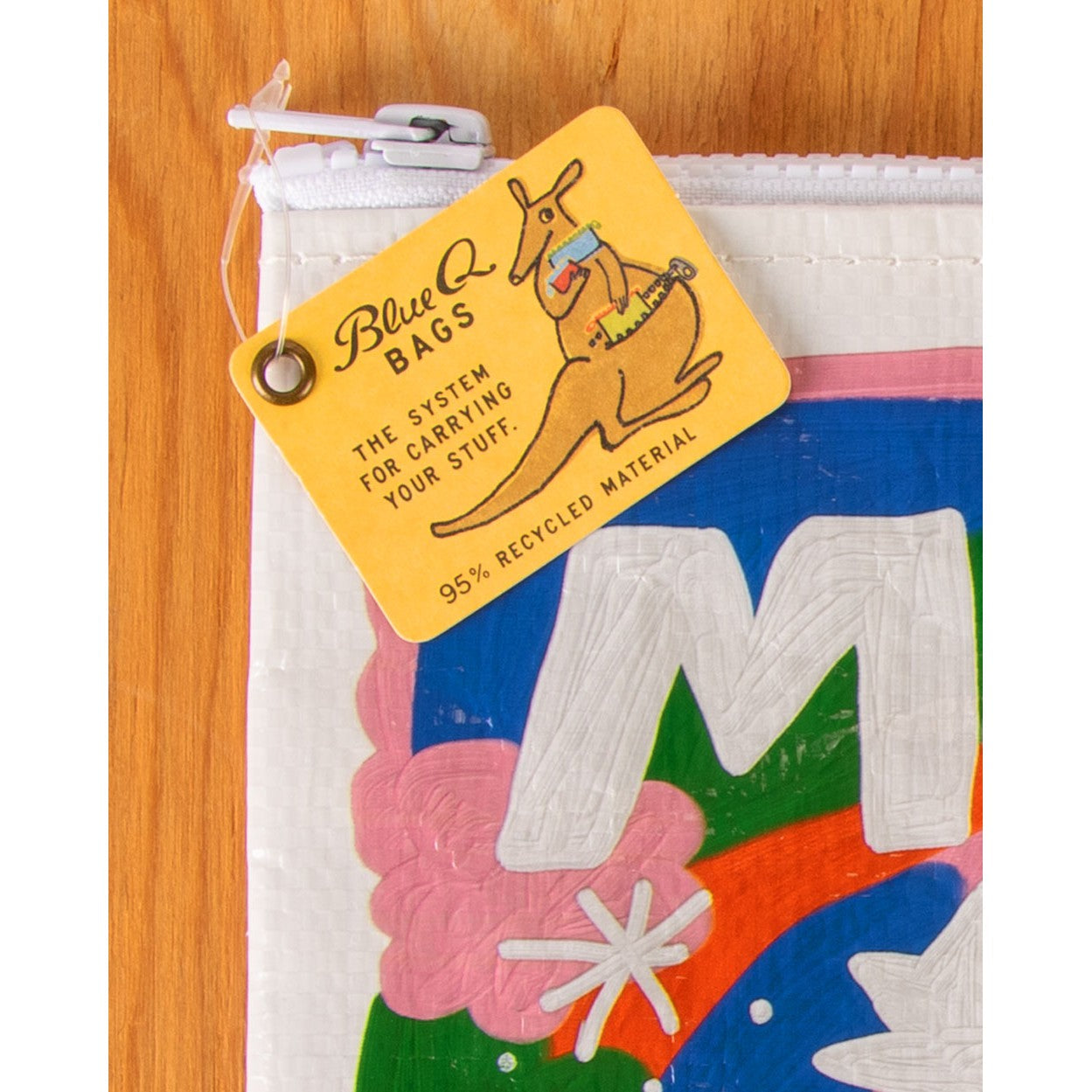 Messy By Nature Zipper Pouch | Recycled Material Case Storage Organizer | 7.25" x 9.5"