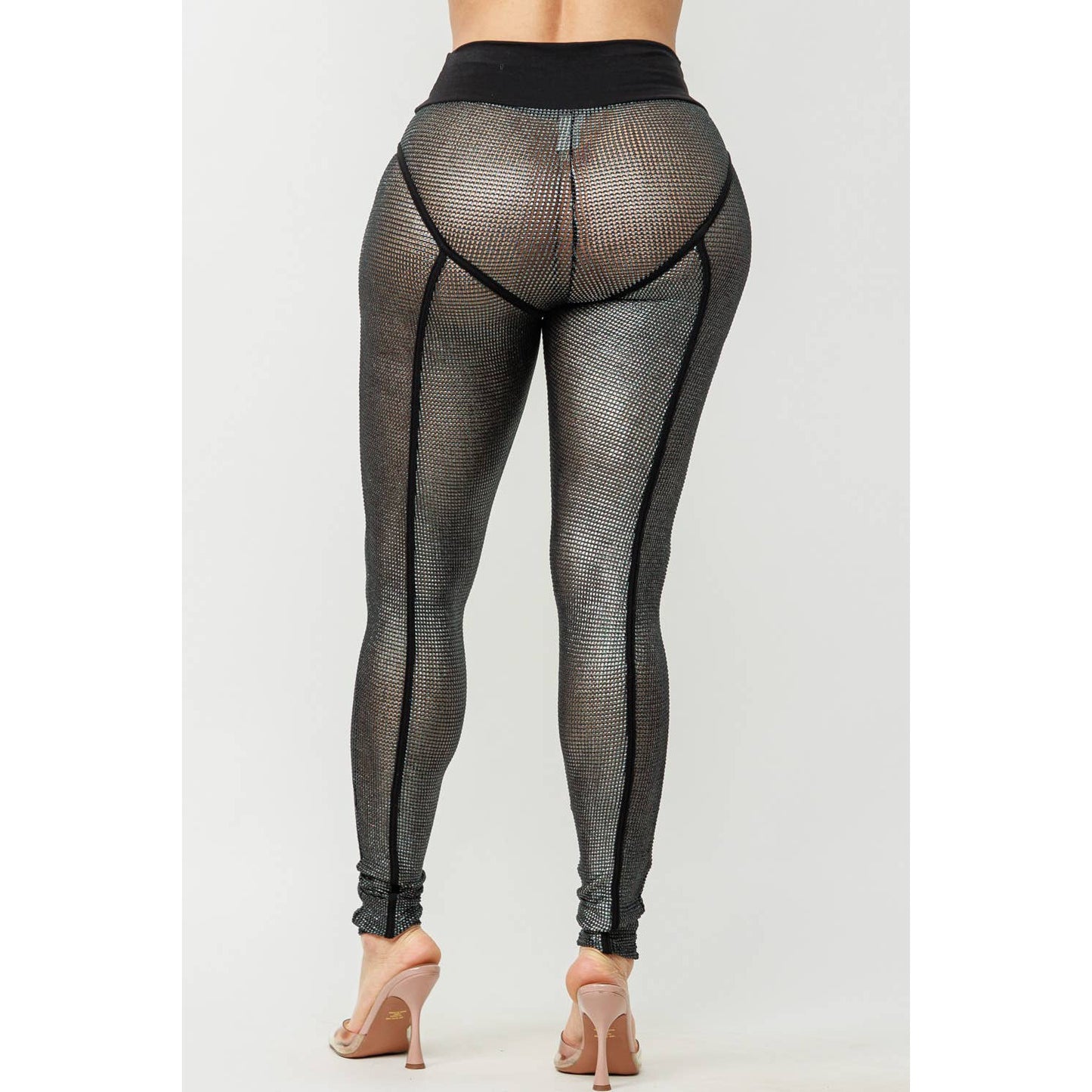 Metallic Mesh Leggings [Available in Sizes SM-L]