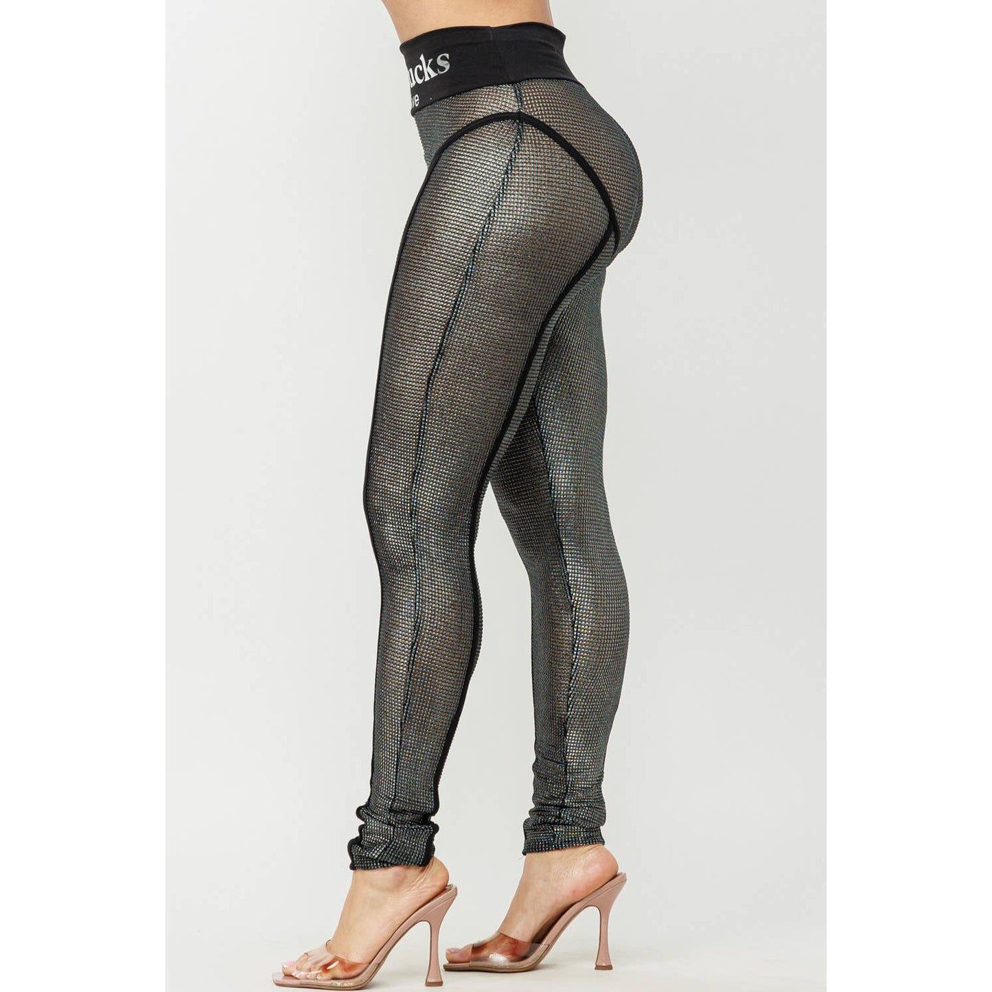 Metallic Mesh Leggings [Available in Sizes SM-L]