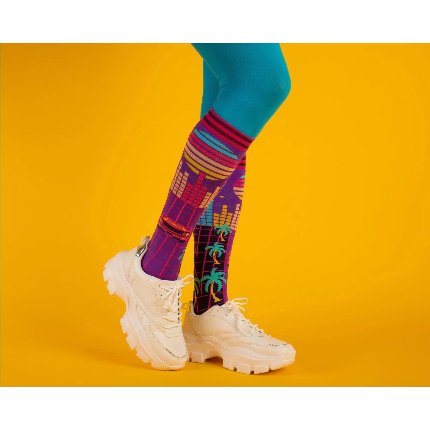 Miami 80s Vaporwave Knee High Sock