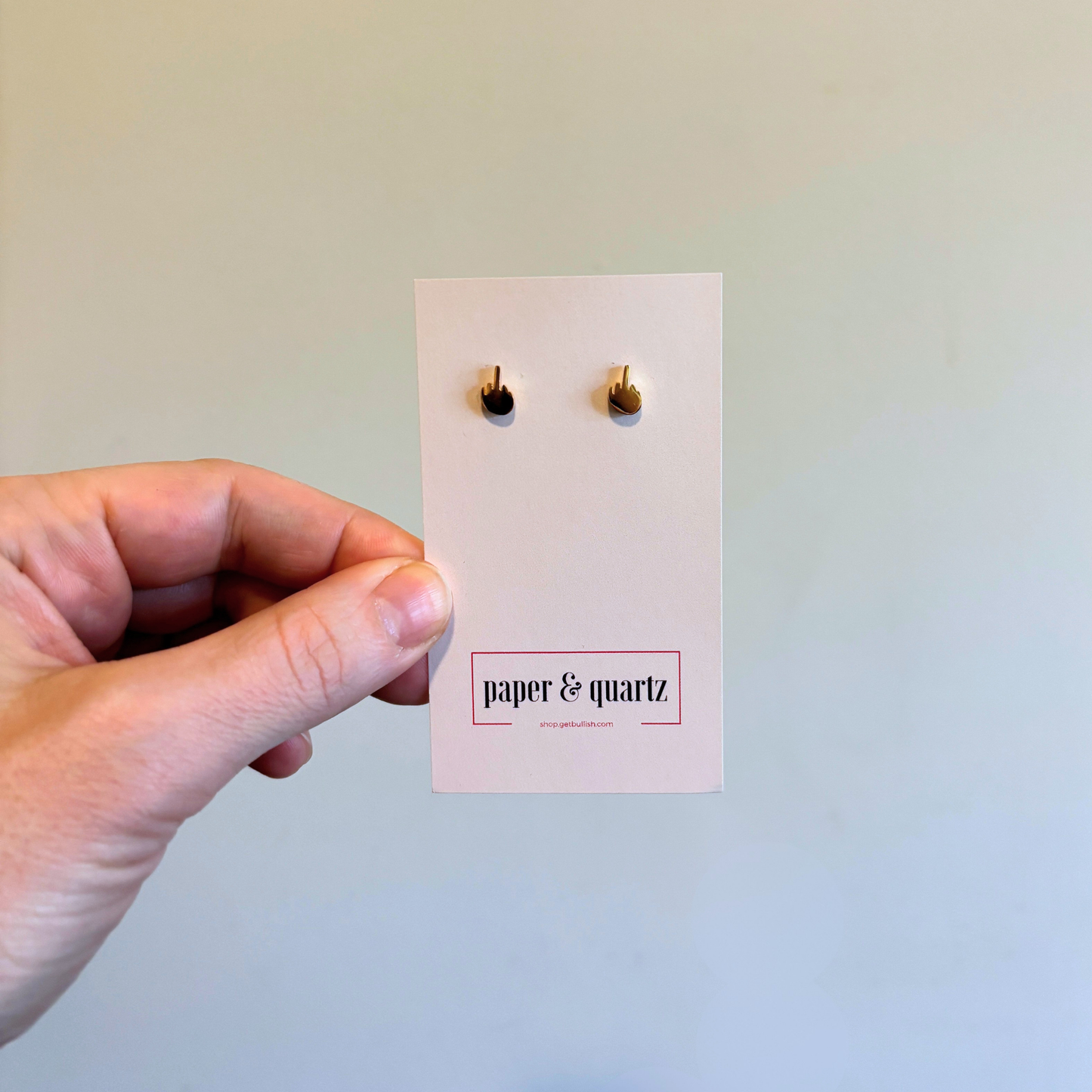 Middle Finger Earrings | Tiny Gold Statement Earrings