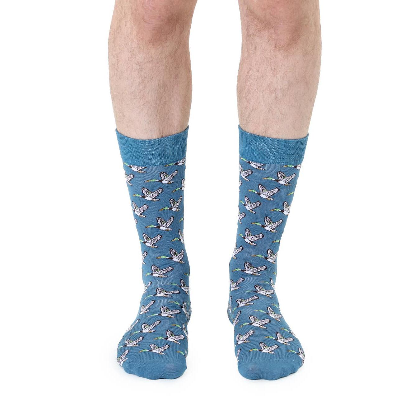 Migrating Ducks Men's Bamboo Crew Socks-Living Royal-The Bullish Store