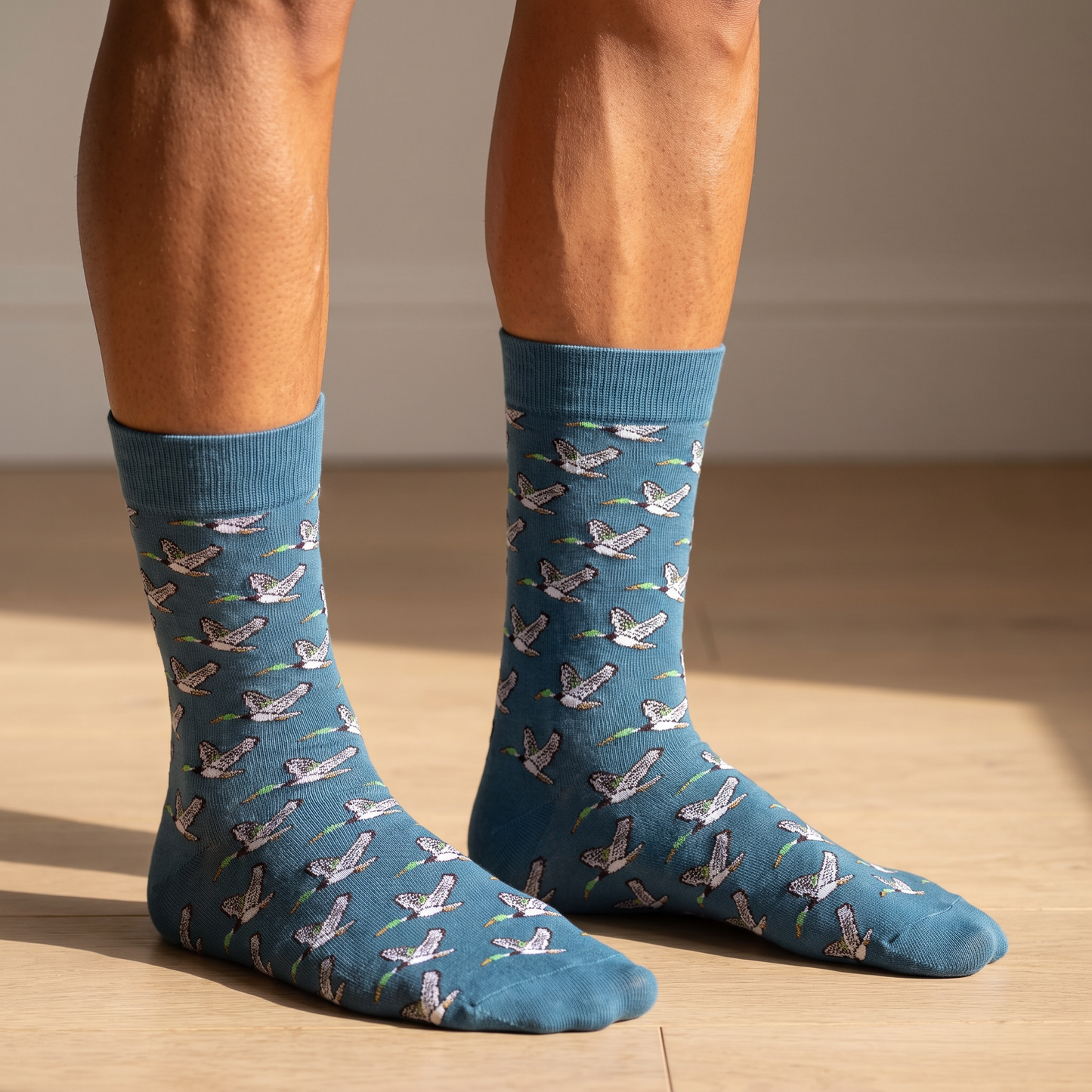 Migrating Ducks Men's Bamboo Crew Socks-Living Royal-The Bullish Store