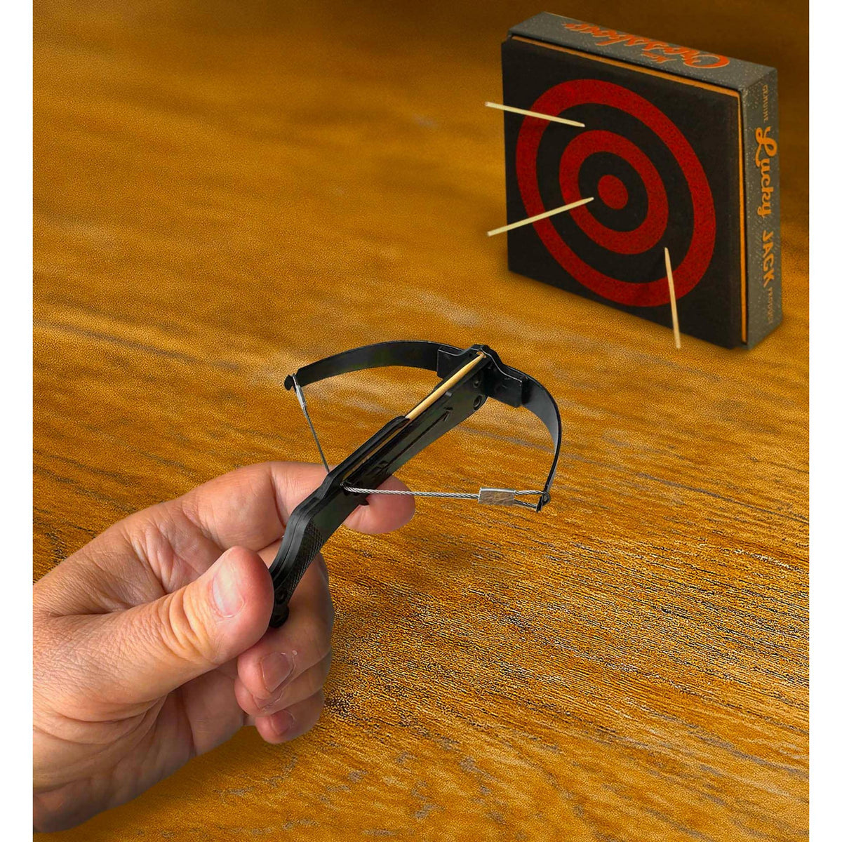 Mini Crossbow Toothpick Launcher | 12-Unit Countertop Display-Lucky Jack-The Bullish Store