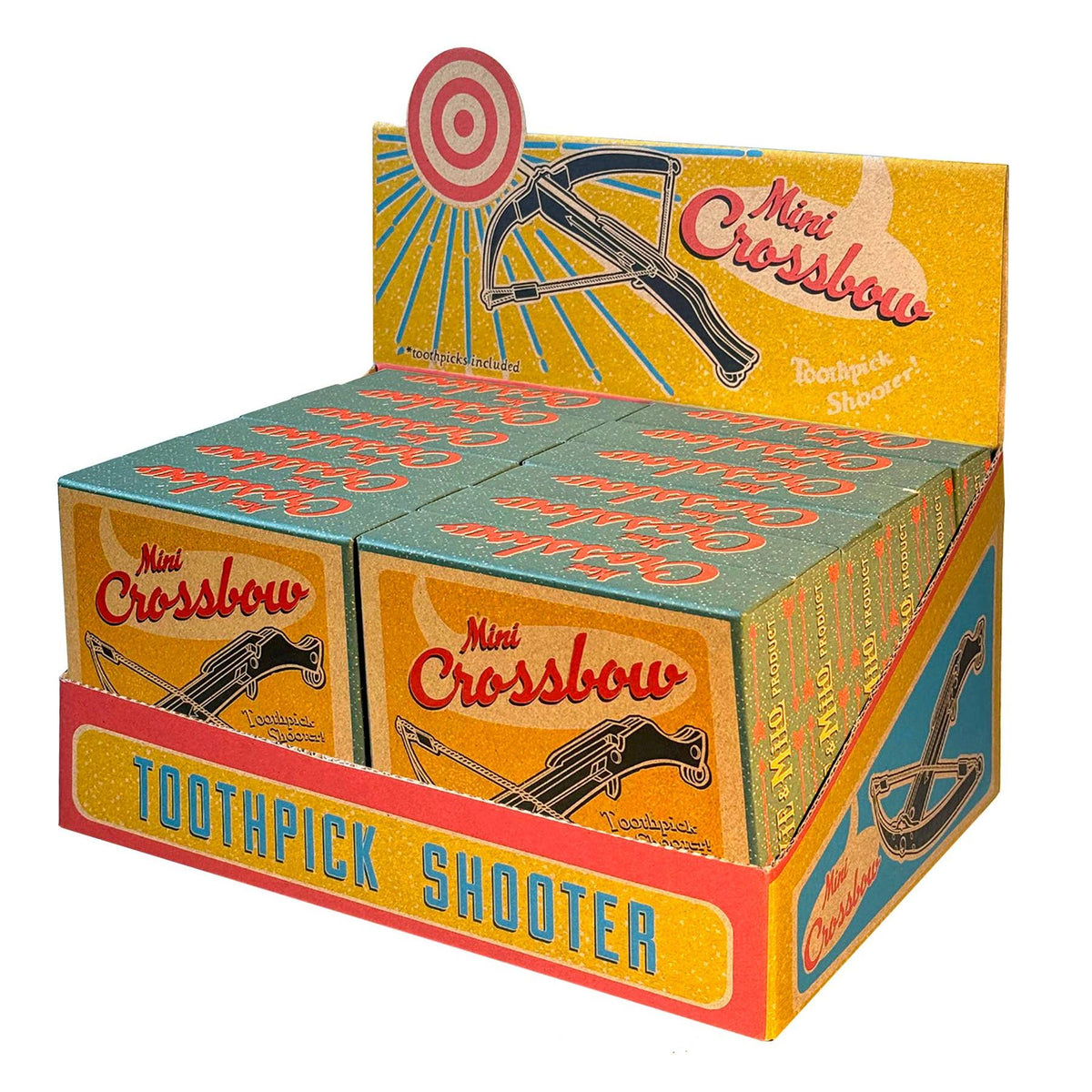 Mini Crossbow Toothpick Launcher | 12-Unit Countertop Display-Lucky Jack-The Bullish Store
