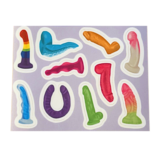 Mini Dicks Sticker Sheet | Waterproof Gag Gift Decal | Funny Adult Vinyl Sticker Pack (10 pcs)