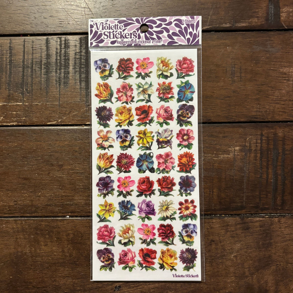 Mini Flowers Clear Stickers | 4" x 8" | 2 Sheets-Violette Stickers-The Bullish Store