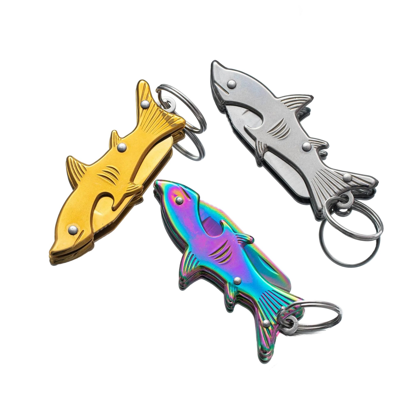 Mini Folding Knife Fish Keychain | Utility Pocket EDC Switchblade Knife-Real Sic-The Bullish Store