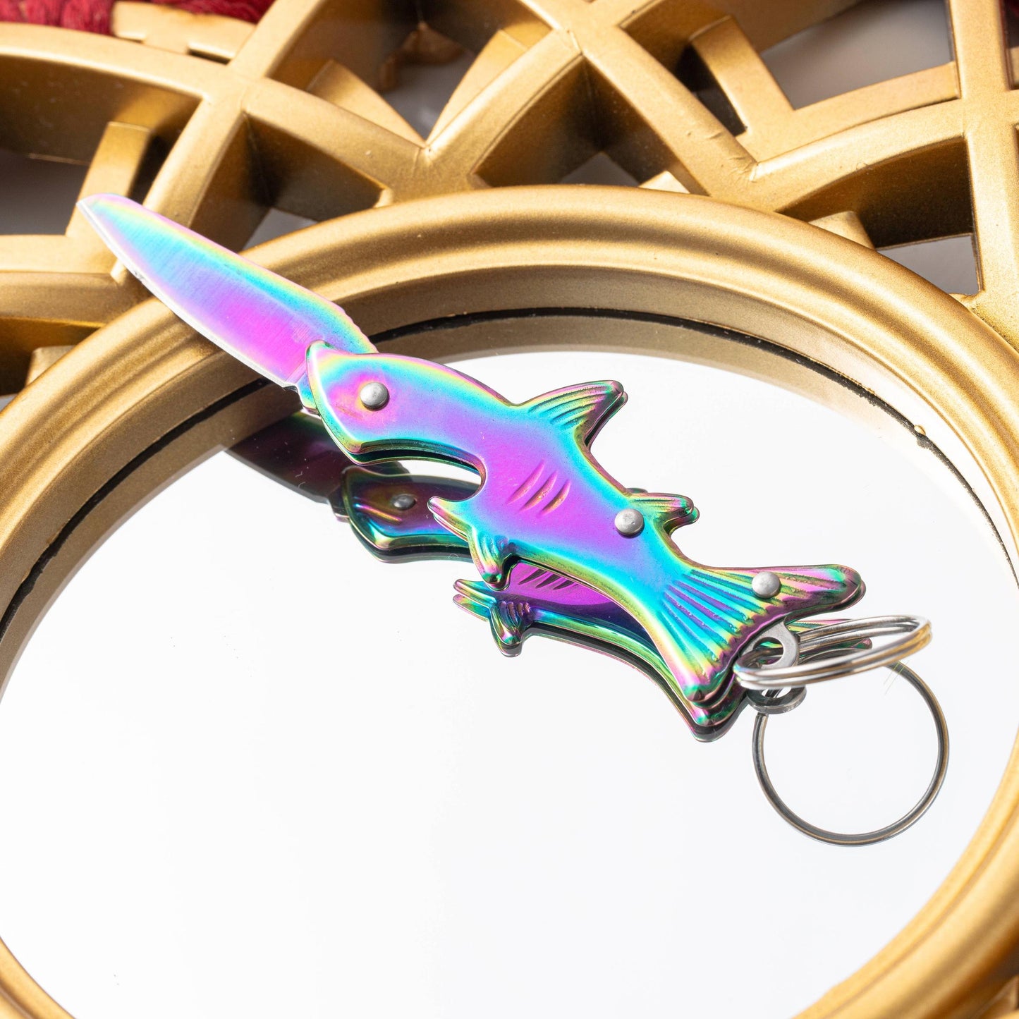 Mini Folding Knife Fish Keychain | Utility Pocket EDC Switchblade Knife-Real Sic-The Bullish Store