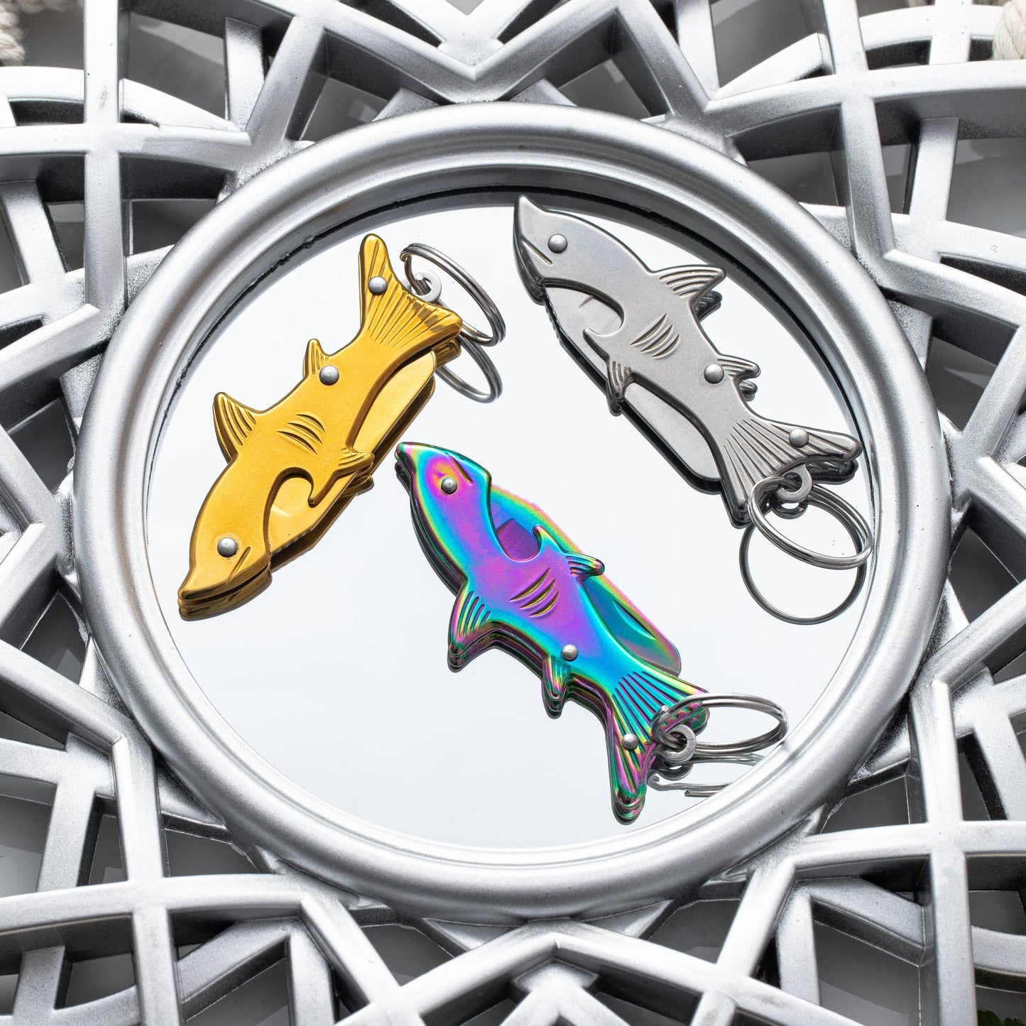Mini Folding Knife Fish Keychain | Utility Pocket EDC Switchblade Knife-Real Sic-The Bullish Store