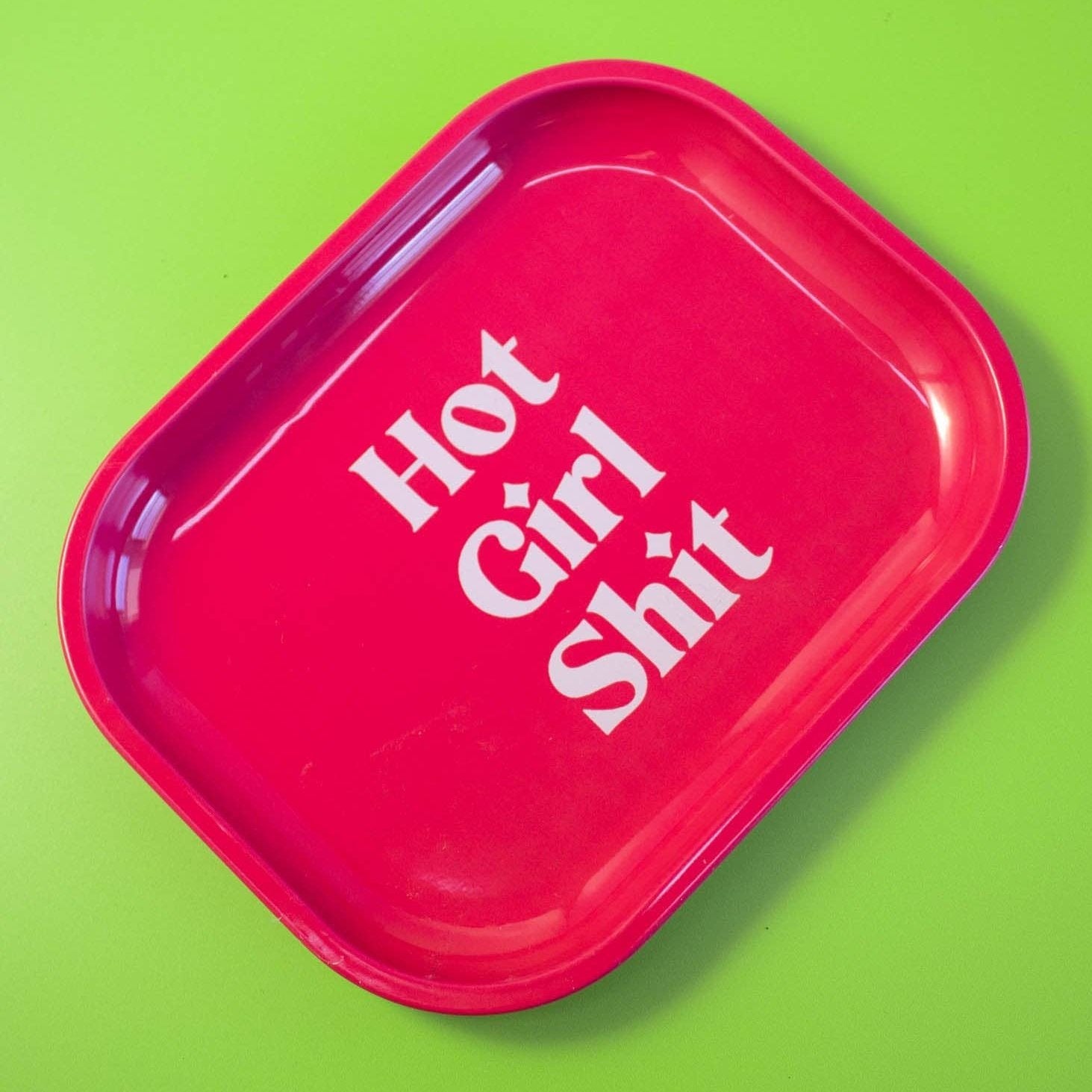 Mini Hot Girl Sh*T Rolling Tray in Hot Pink | 7" x 5.5"