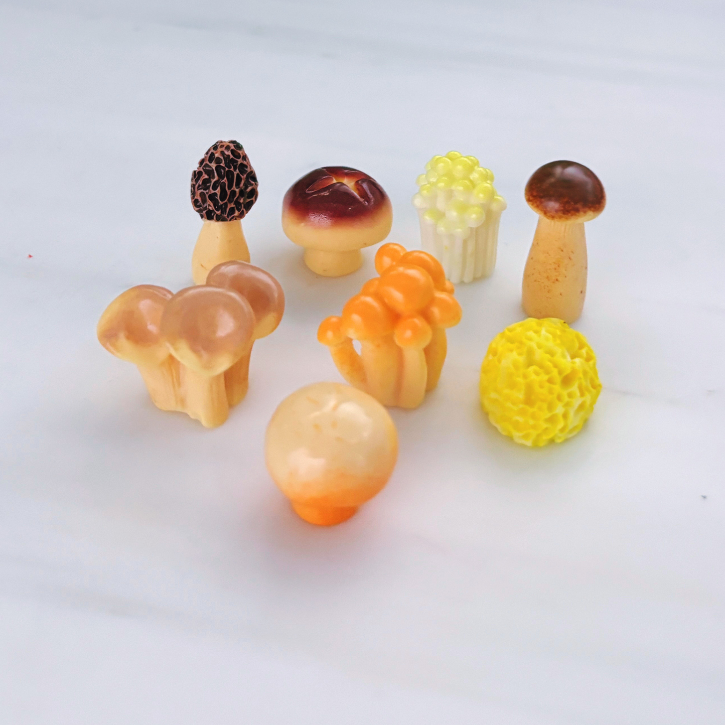 Mini Japanese Mushroom Garden Desk Set | 8 Tiny Mushroom Models