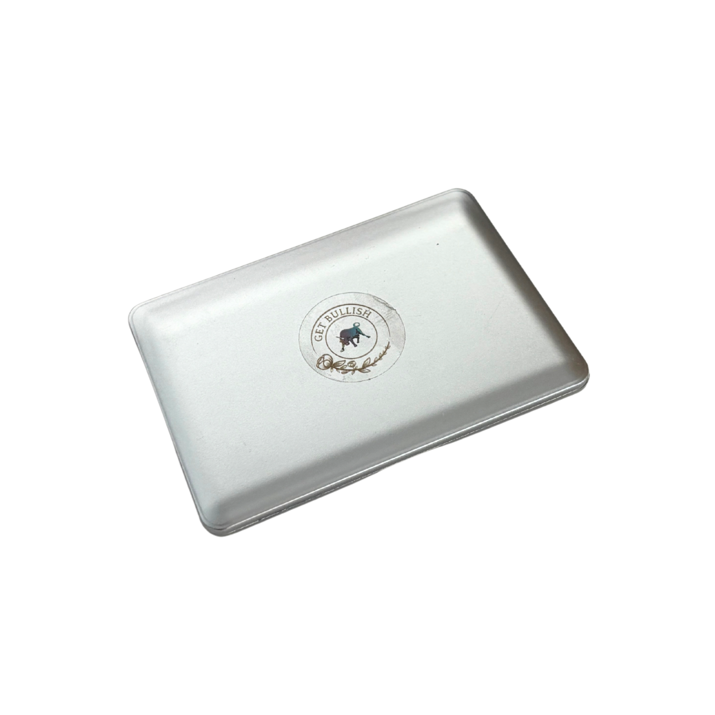 Mini Laptop Makeup Mirror | Clamshell Compact Mirror | 2.5" x 3.75" | with GetBullish Decal