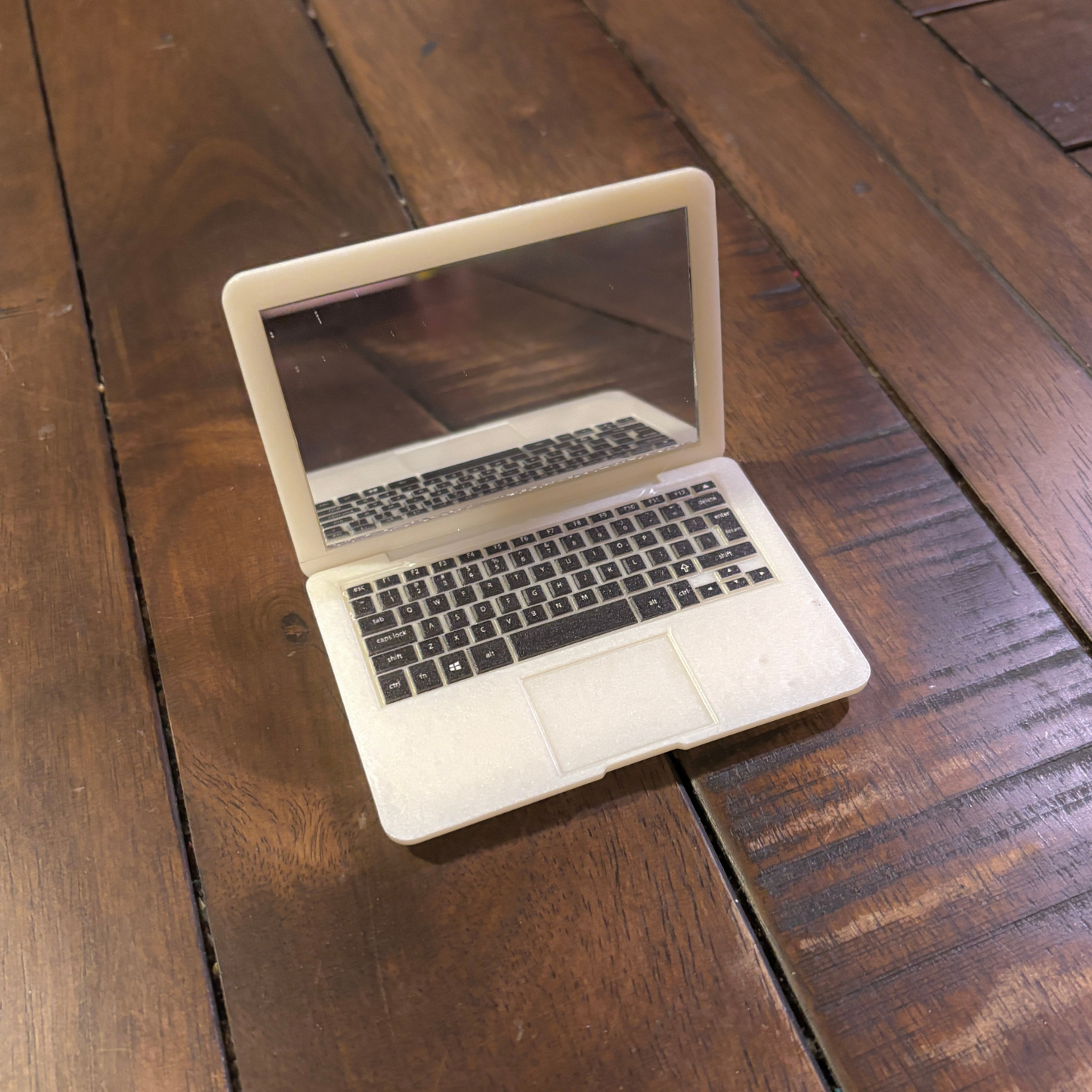Mini Laptop Makeup Mirror | Clamshell Compact Mirror | 2.5" x 3.75" | with GetBullish Decal