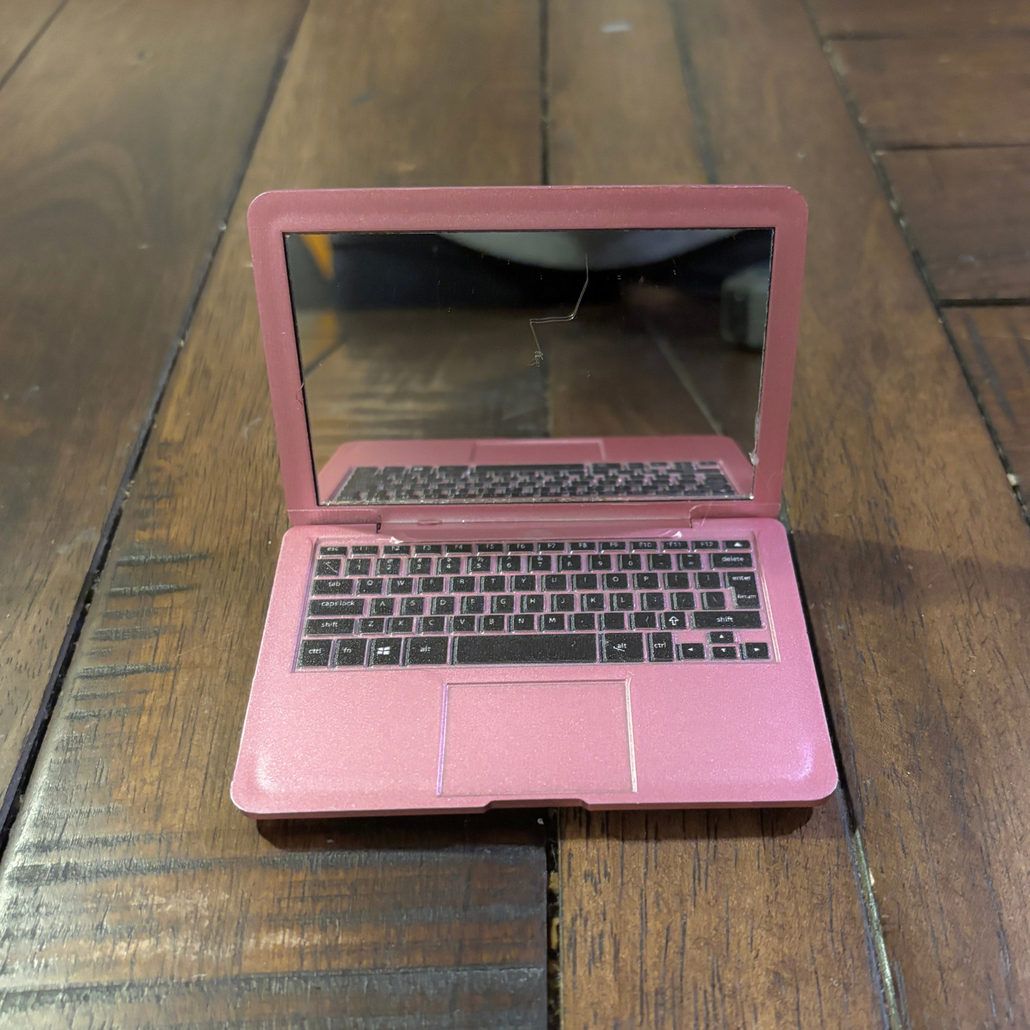 Mini Laptop Makeup Mirror | Clamshell Compact Mirror | 2.5" x 3.75" | with GetBullish Decal