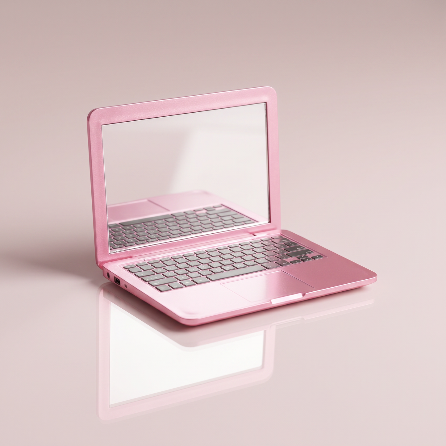 Mini Laptop Makeup Mirror | Clamshell Compact Mirror | 2.5" x 3.75" | with GetBullish Decal
