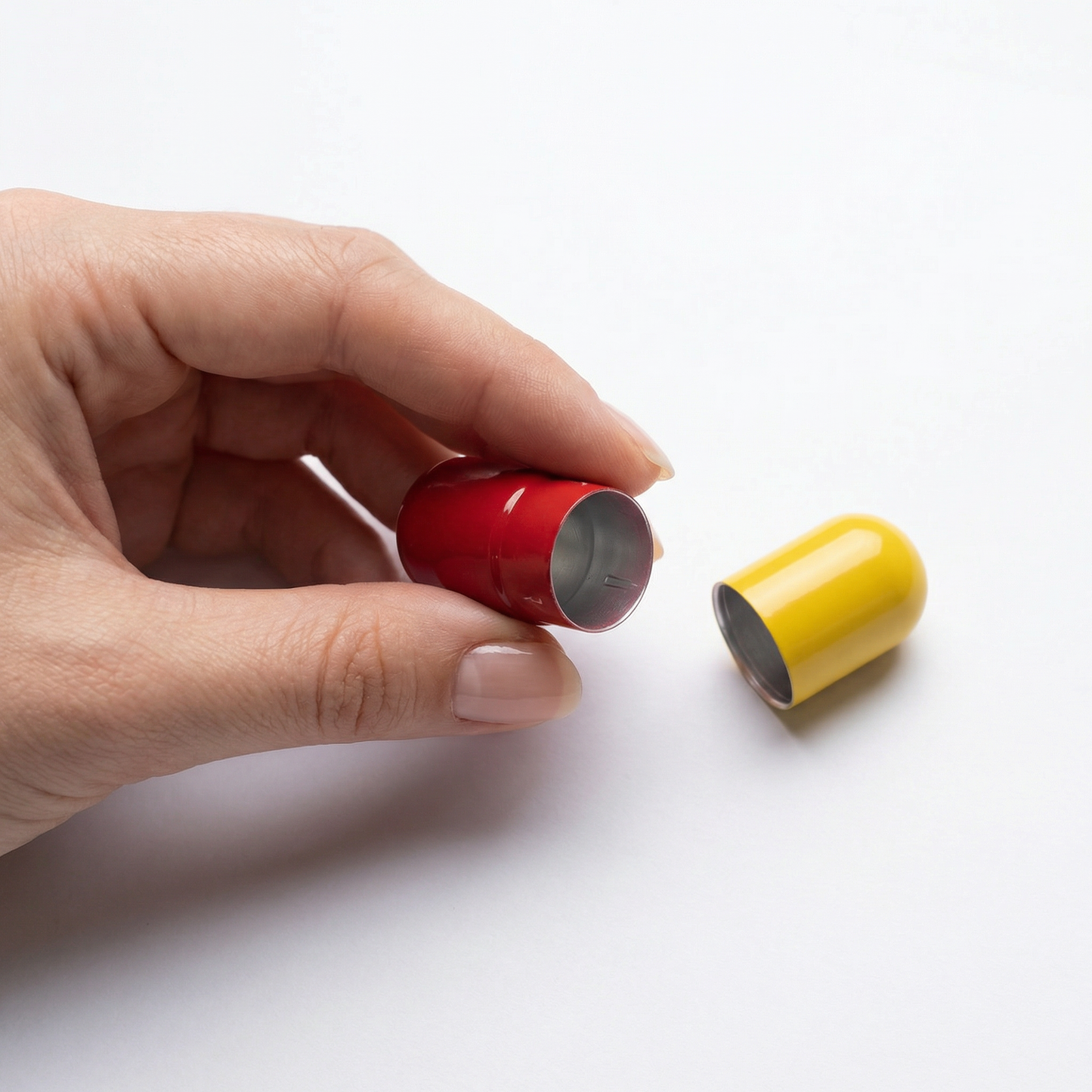 Mini Pill-Shaped Pill Box | Itty-Bitty Aluminum Tin Container for Pills