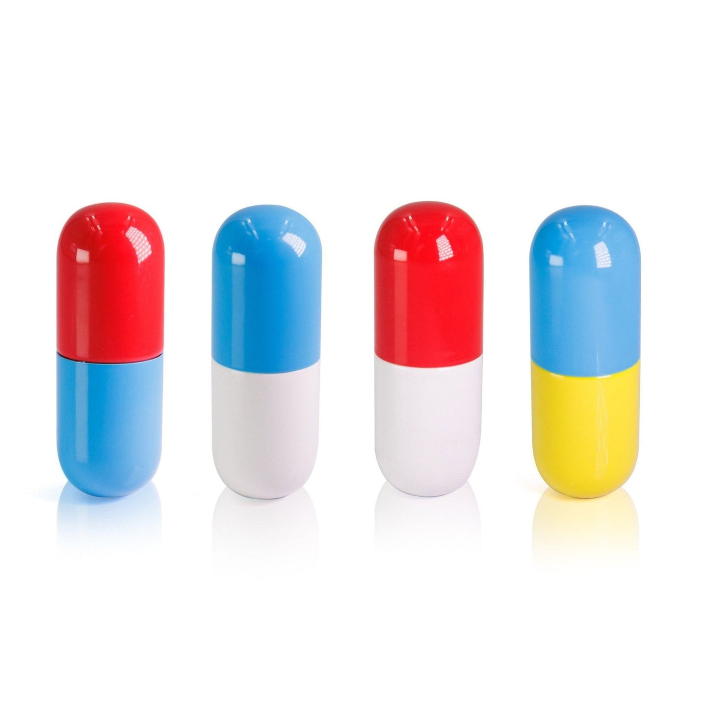 Mini Pill-Shaped Pill Box | Itty-Bitty Aluminum Tin Container for Pills