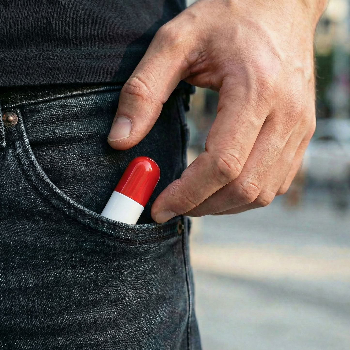 Mini Pill-Shaped Pill Box | Itty-Bitty Aluminum Tin Container for Pills