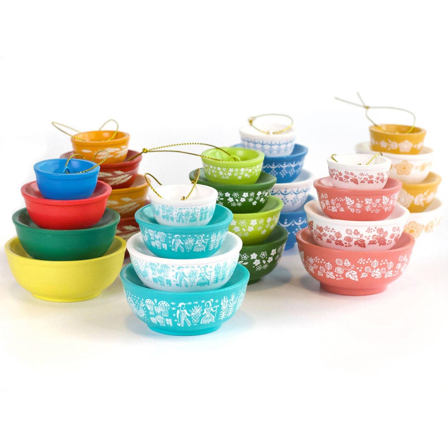 Mini Pyrex-Inspired Bowl Ornament | Retro Christmas Decor