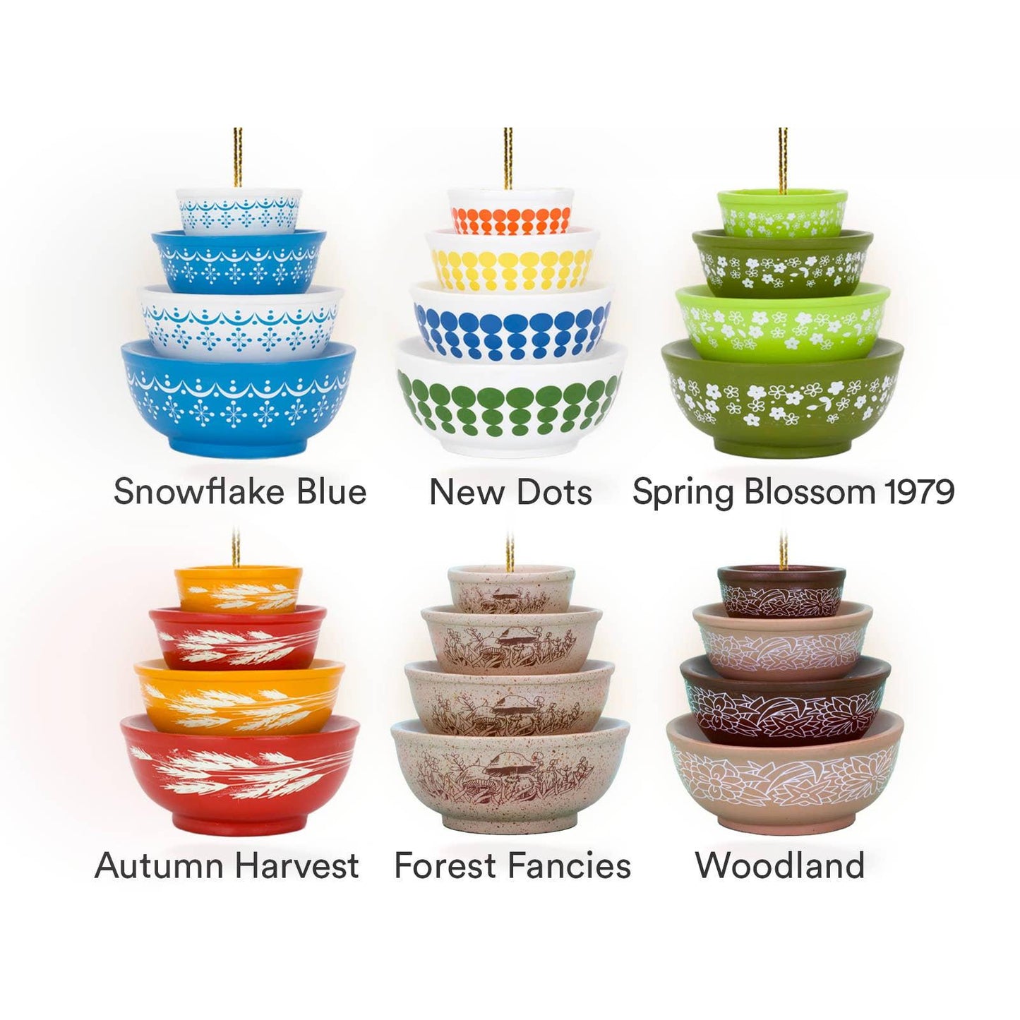 Mini Pyrex-Inspired Bowl Ornament | Retro Christmas Decor