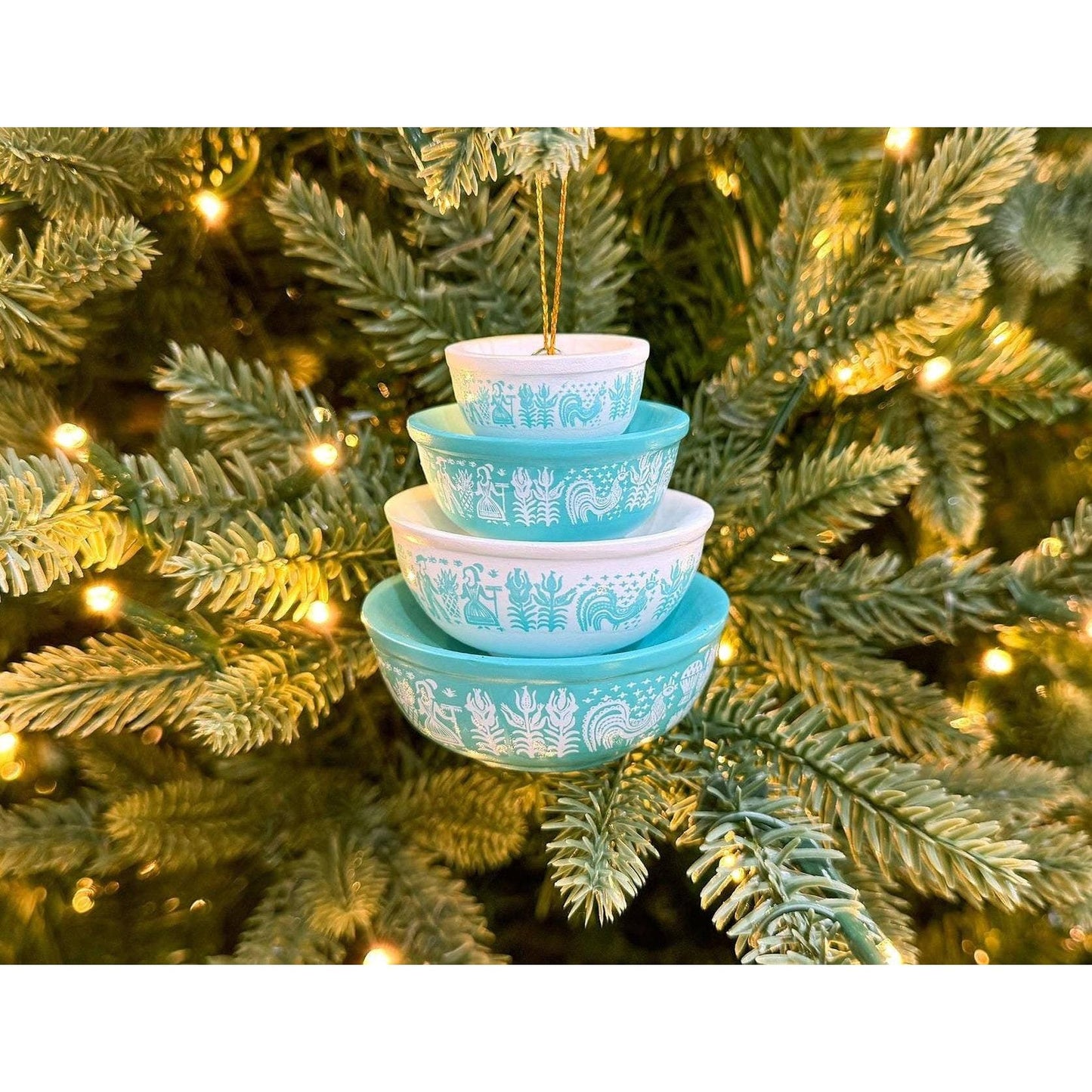 Mini Pyrex-Inspired Bowl Ornament | Retro Christmas Decor