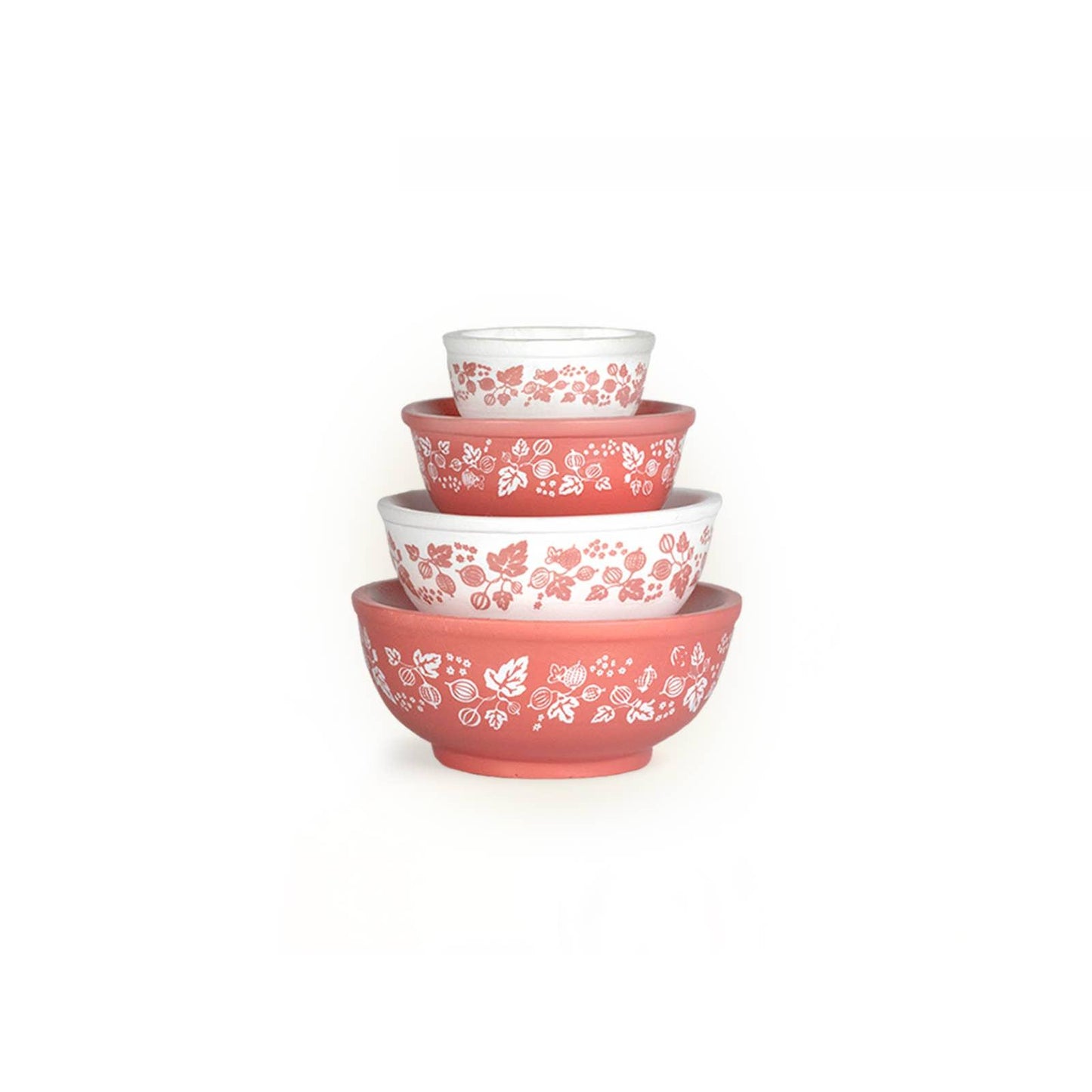 Mini Pyrex-Inspired Mixing Bowls | Retro Stackable Mini Bowl Set for Collectors